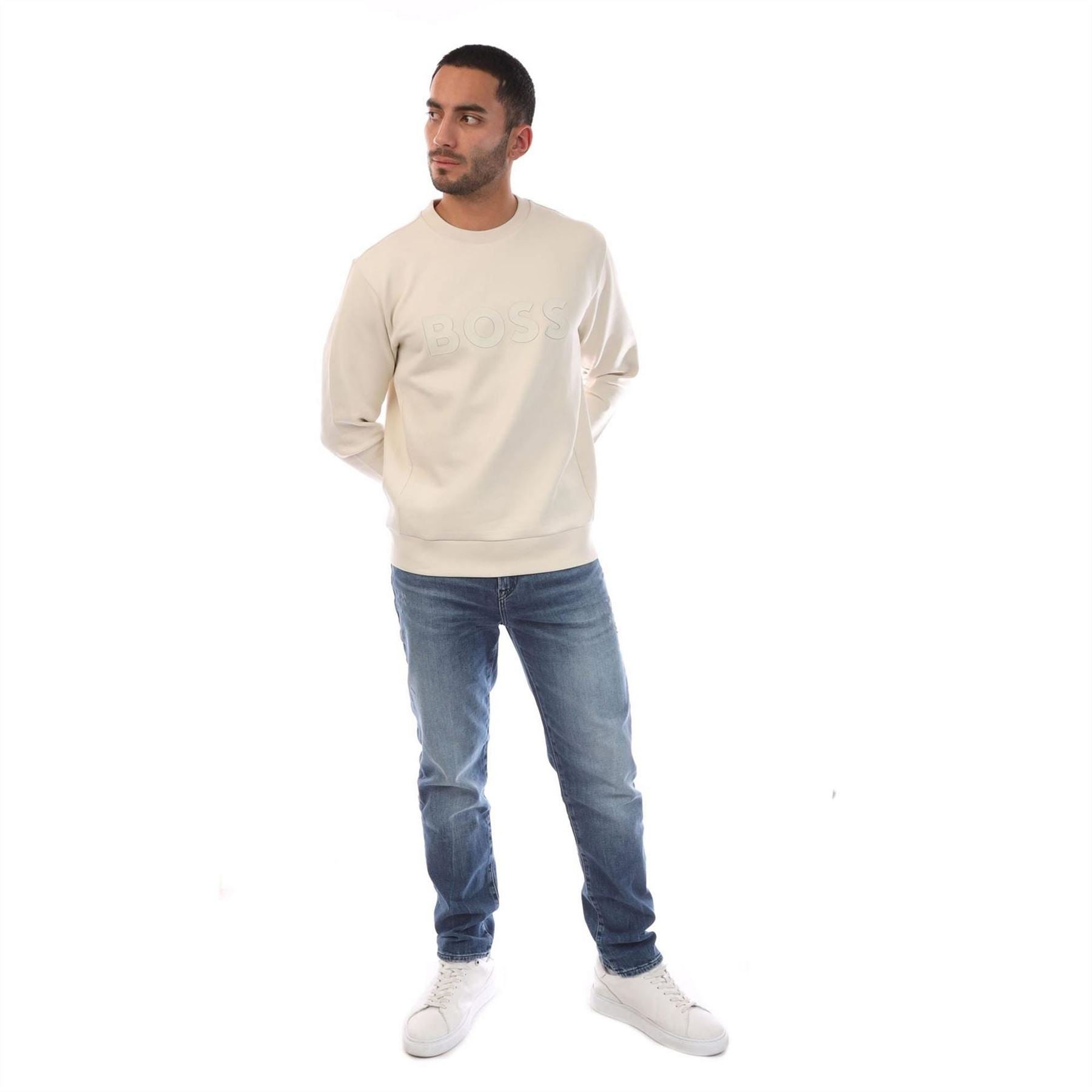 Boss Stretch Sweatshirt With Sandwich Logo