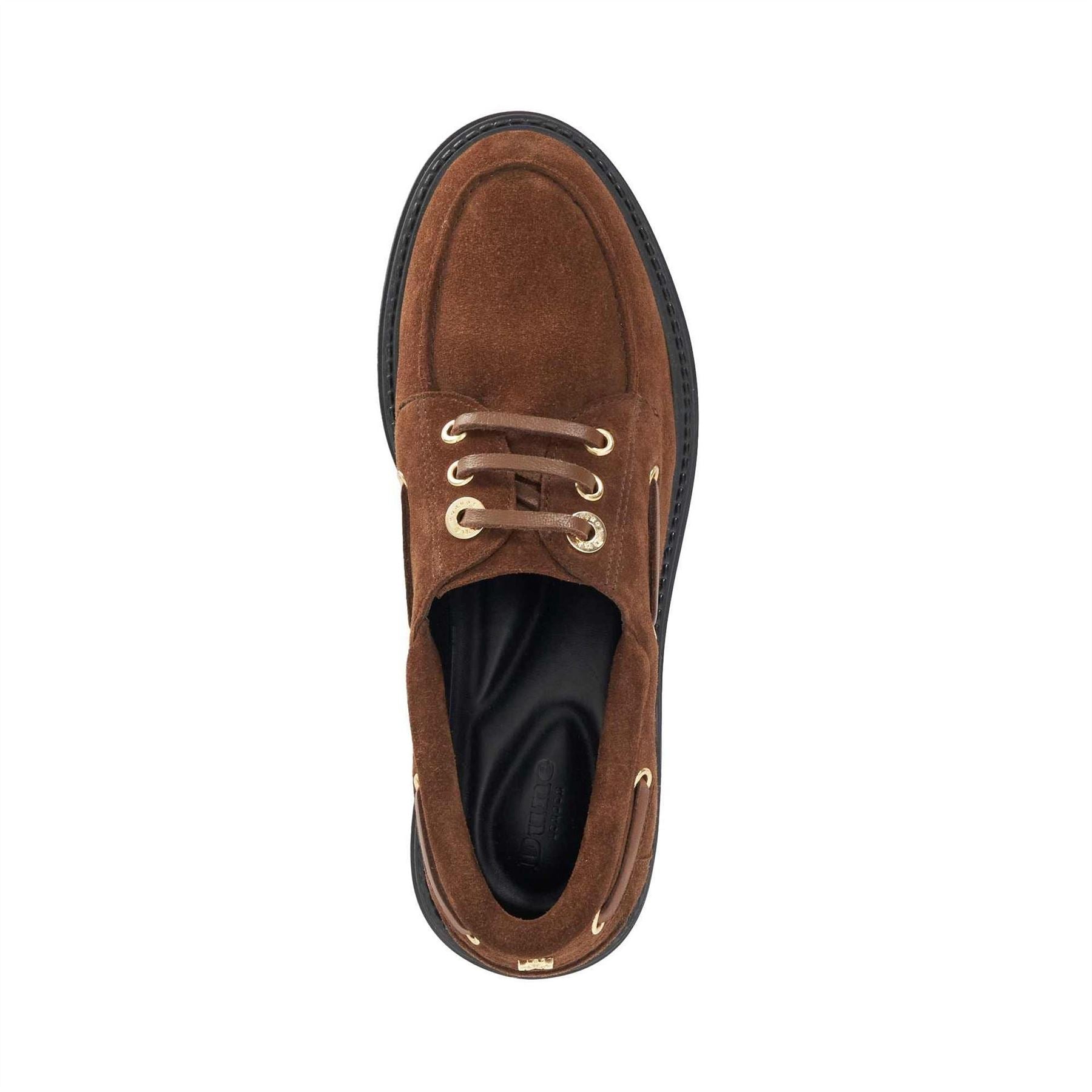 Dune London Glazit Lace Up Venetian Loafers with Lug Sole