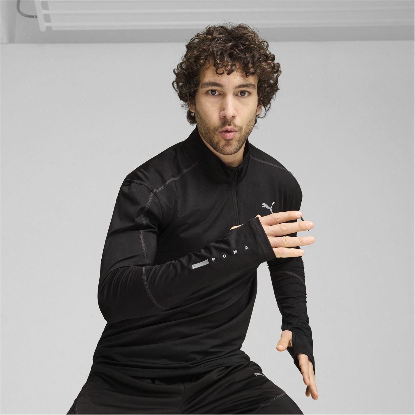 Puma Mens Quarter Zip Performance Tracksuit Top