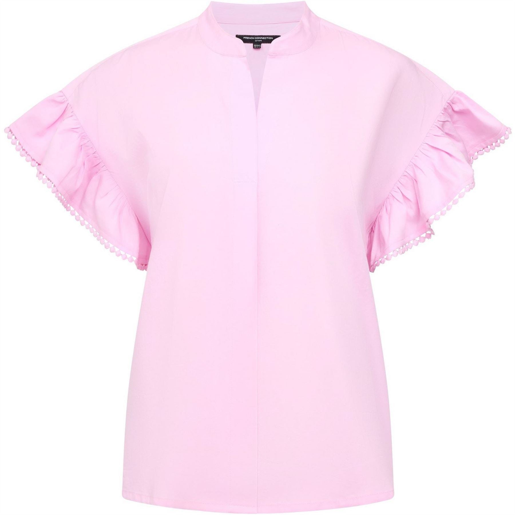 French Connection Ruffle Short Sleeve Blouse