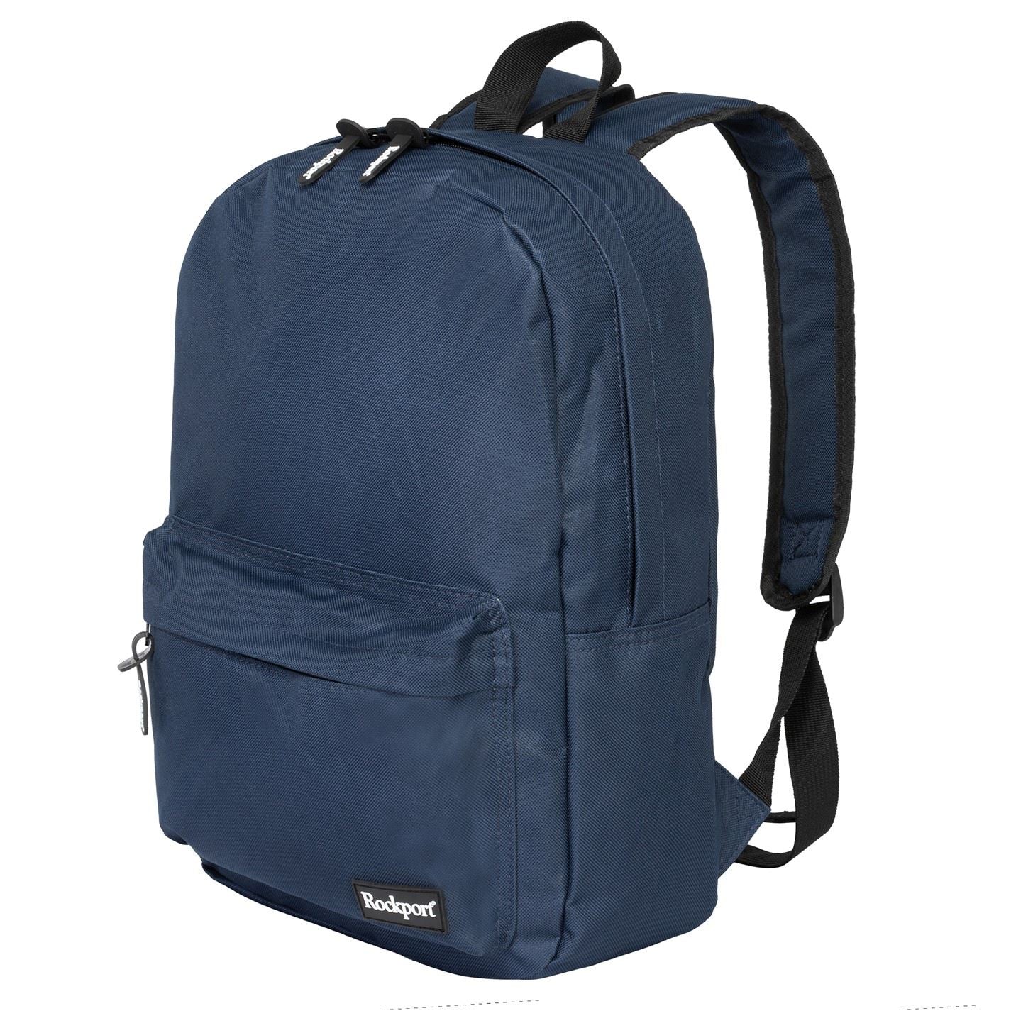 Rockport Solid Patterned Med Backpack with Logo