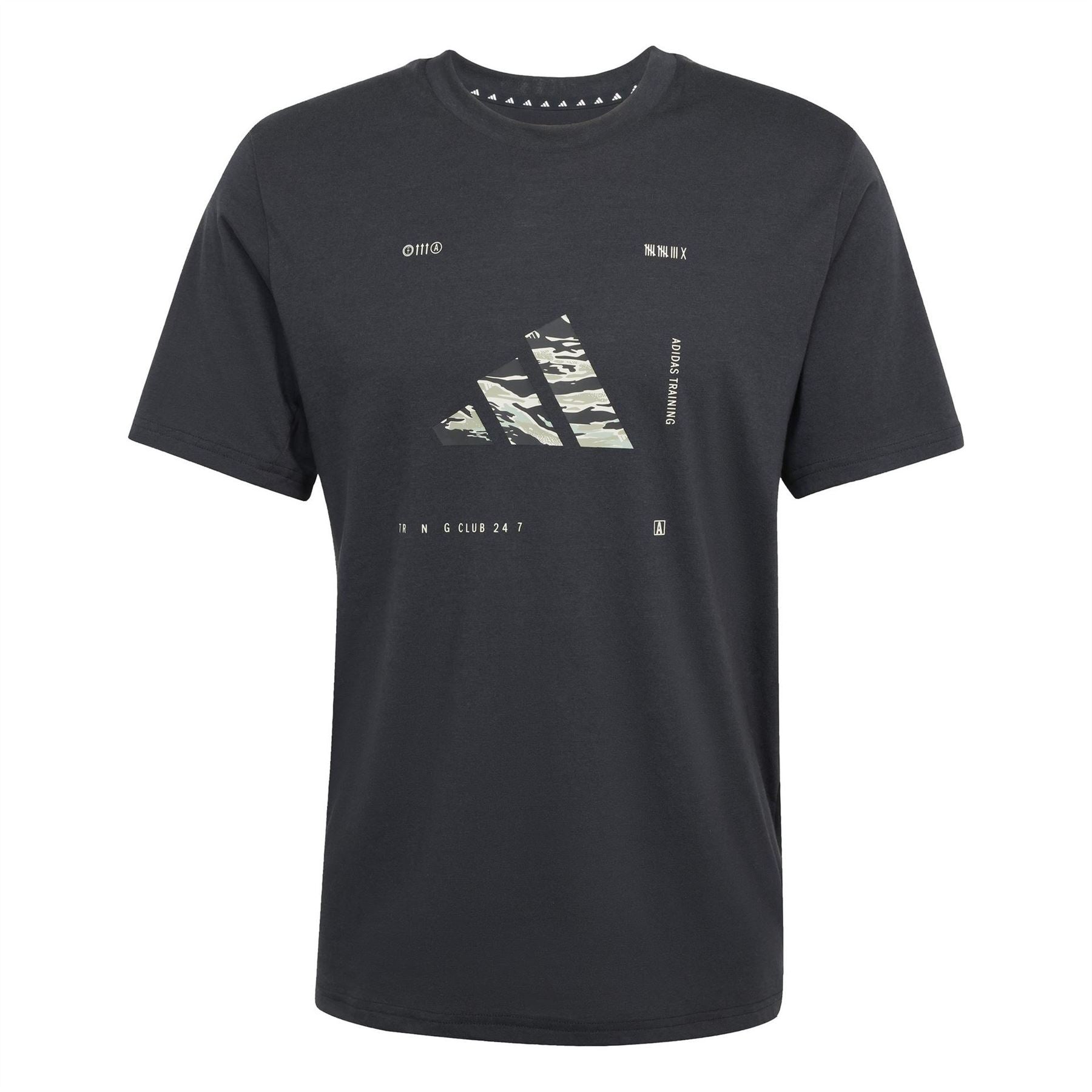 adidas Text Graphic Crew Neck Short Sleeve Jersey T-Shirt