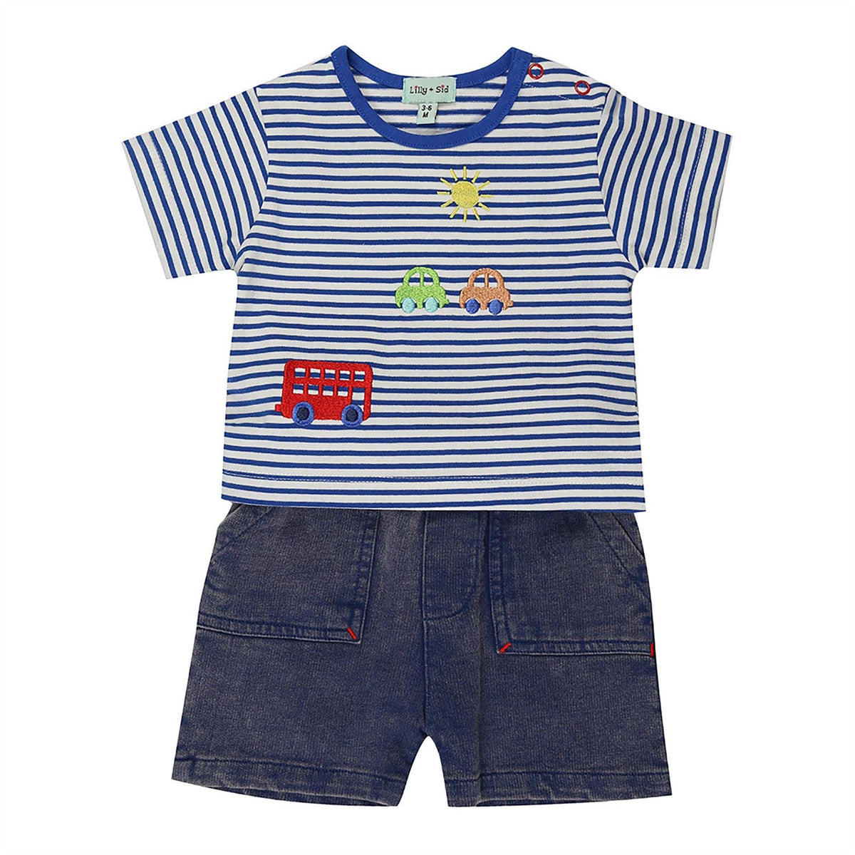 Lilly and Sid Transport Crew Neck Short Sleeve T-Shirt and Set