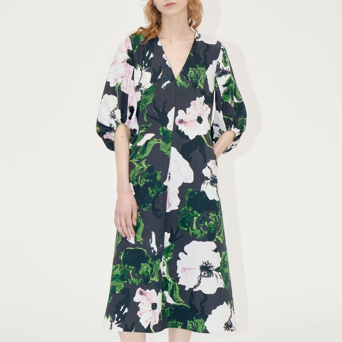 Stine Goya 4 Volume Sleeves Midi Dress