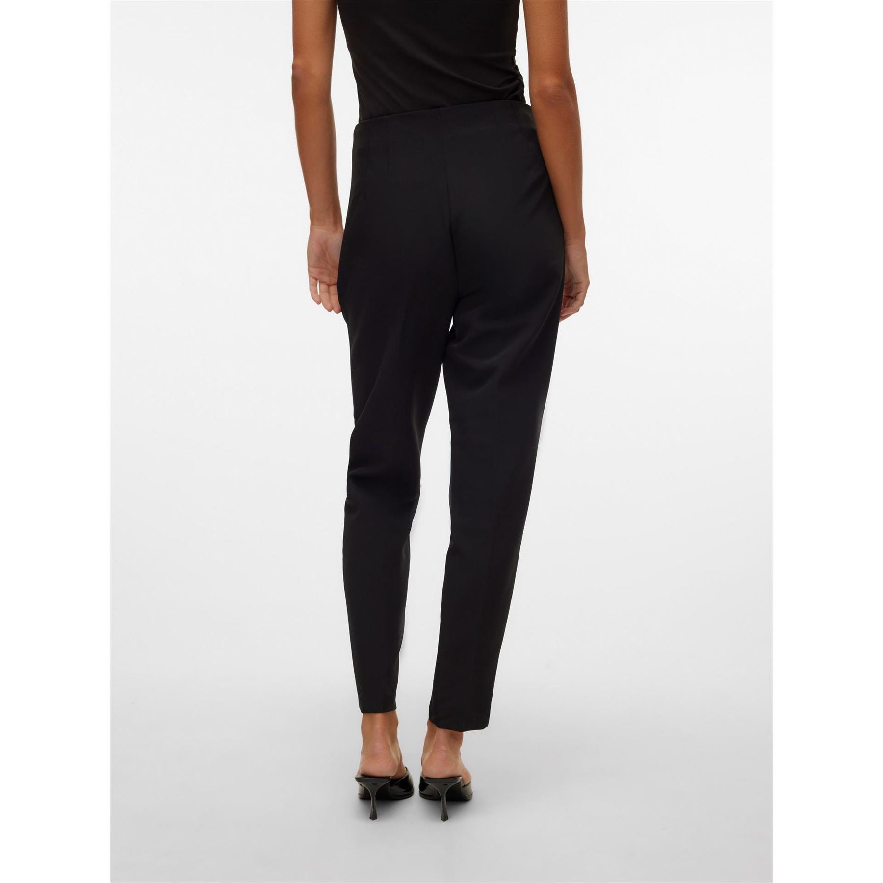 Vero Moda Lina Solid Patterned Tapered Trousers