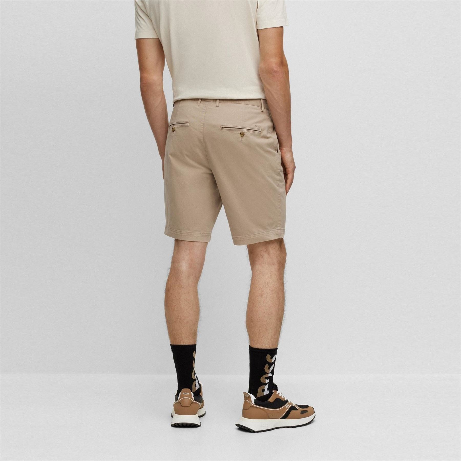 Boss Solid Patterned Regular Fit Bermuda Shorts