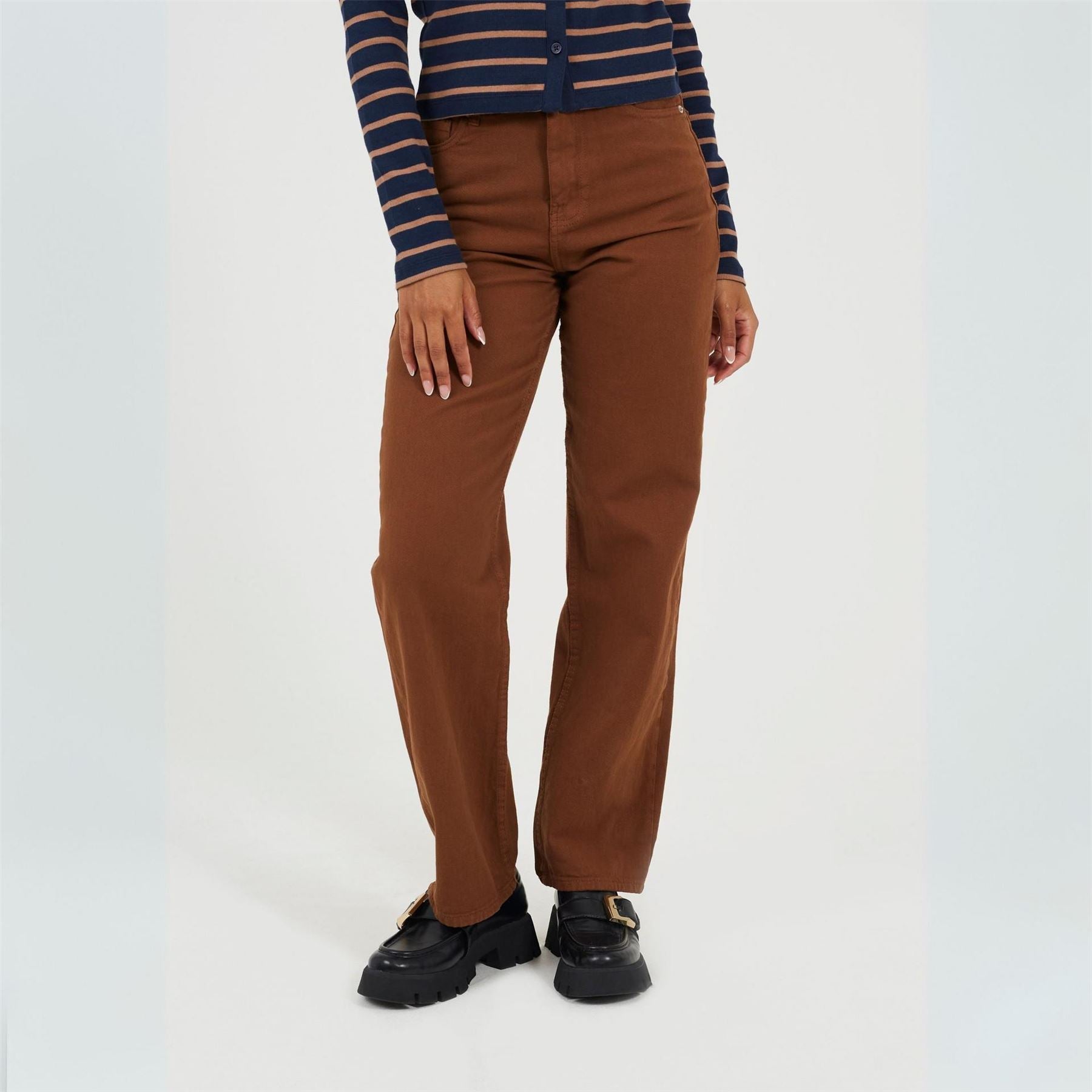 Brave Soul Para High Rise Straight Leg Jeans