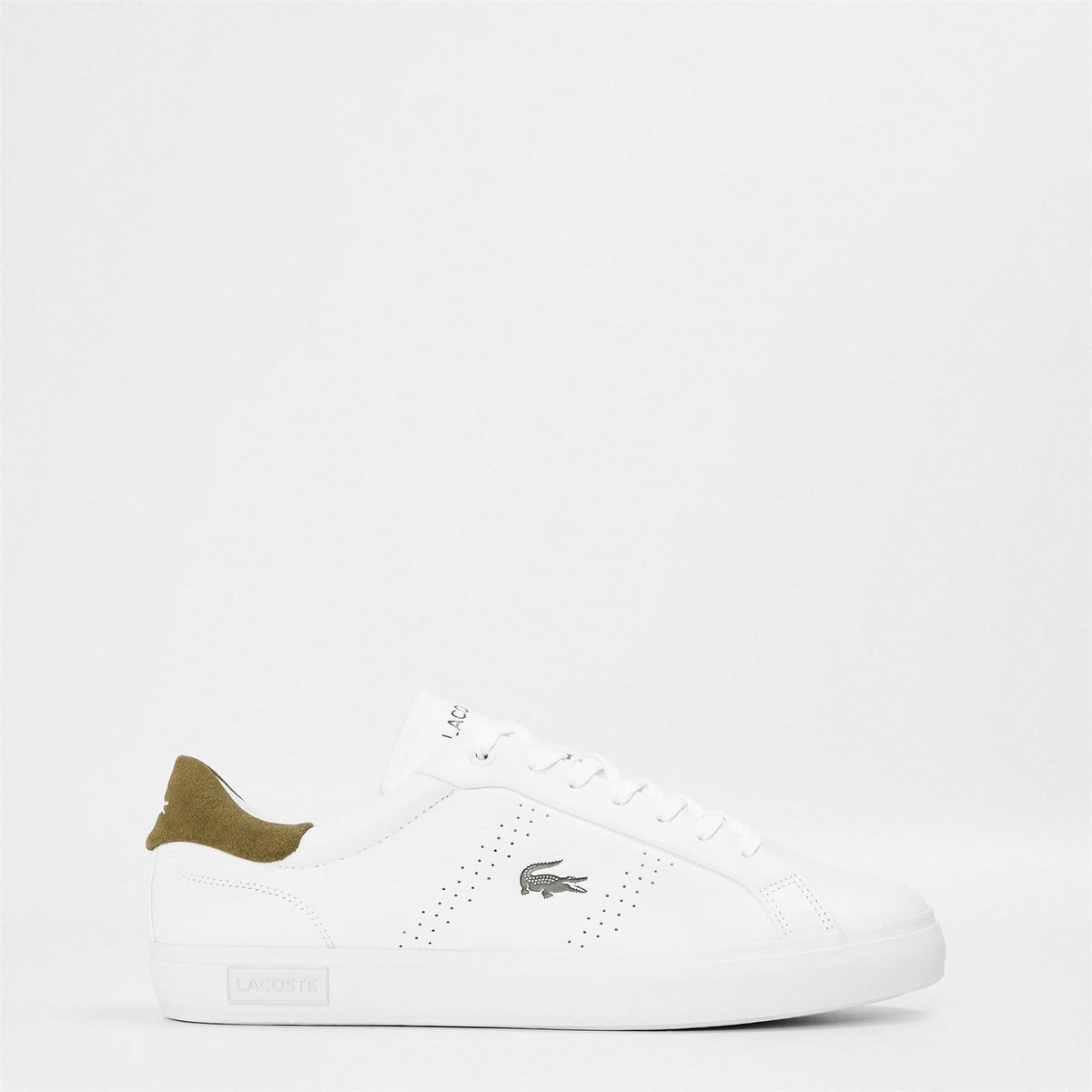 Lacoste Powercourt Low Top Crocodile Print Sneakers