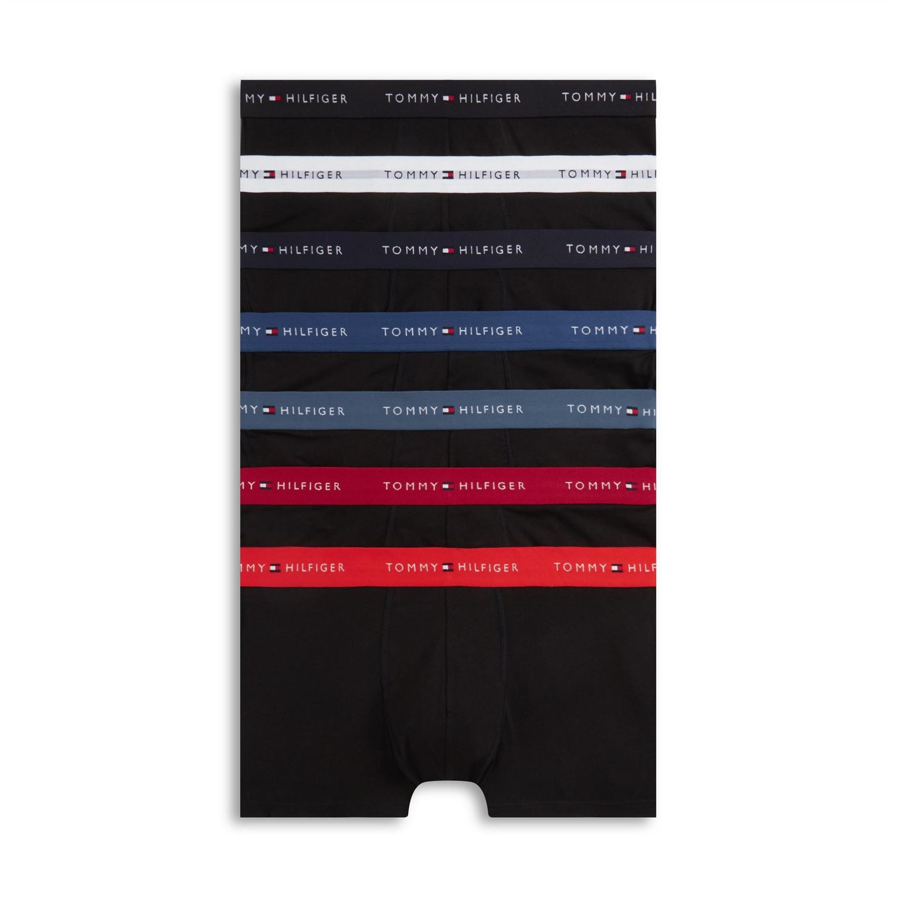 Tommy Hilfiger 7 Pack Signature Repeat Logo Waistband Trunks