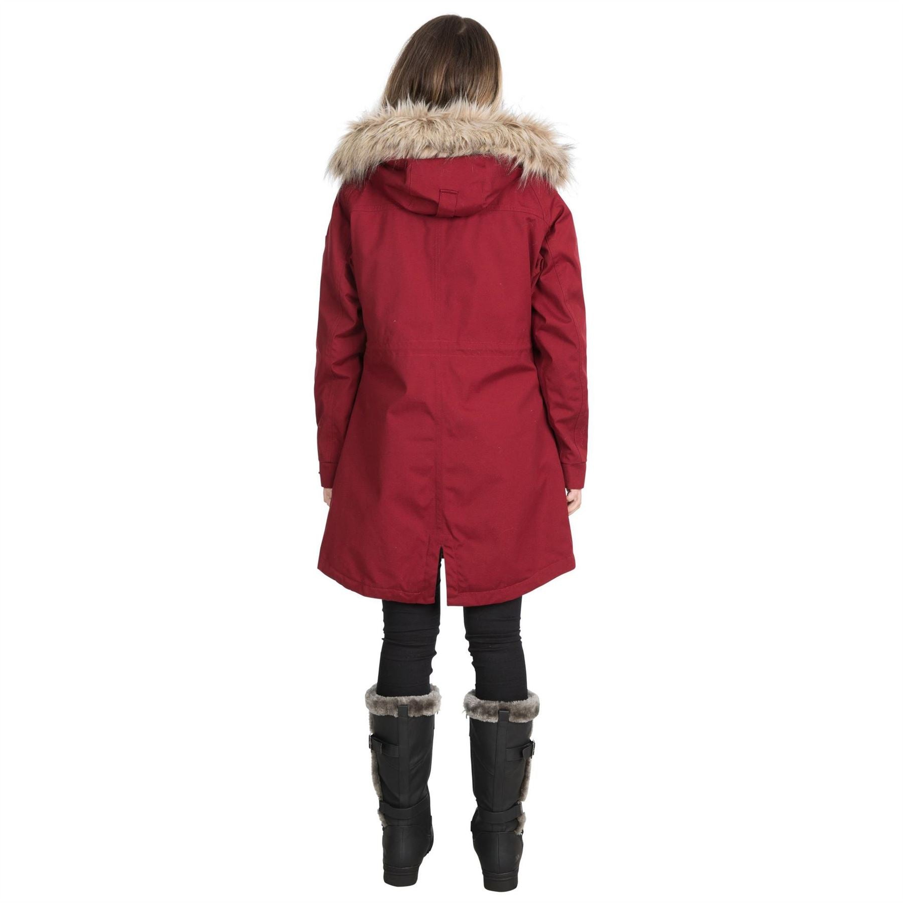 Trespass Faithful Hooded Solid Patterned Parka Coat