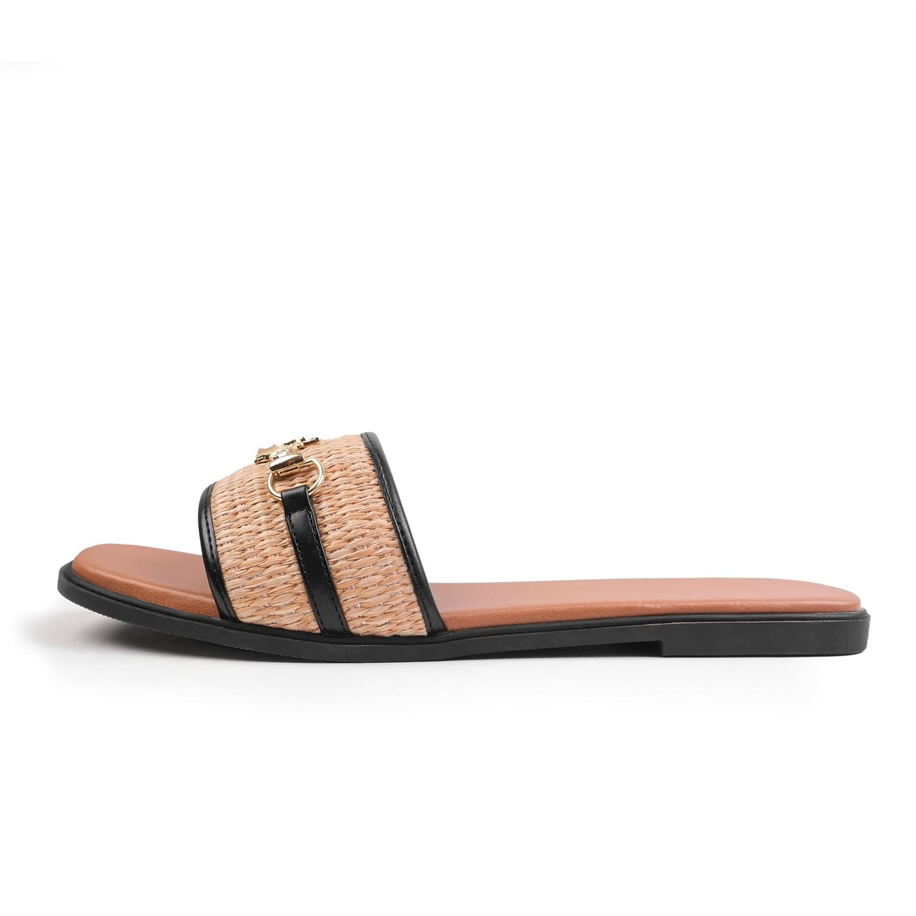 Wheres That From Harmony Slides Open Toe Textured Sandals
