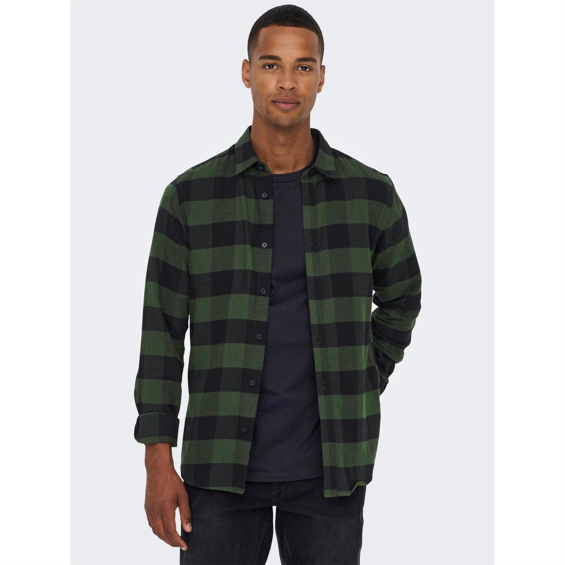 Only and Sons Long Sleeve Check Patterned Shirt