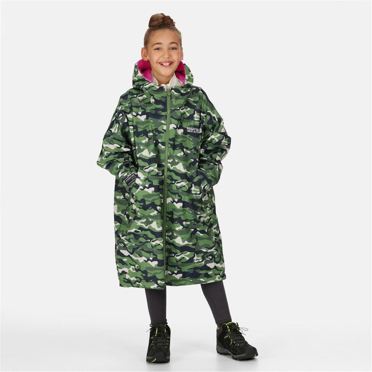 Regatta Kids Fleece Lined Oversized Fit Waterproof Robe