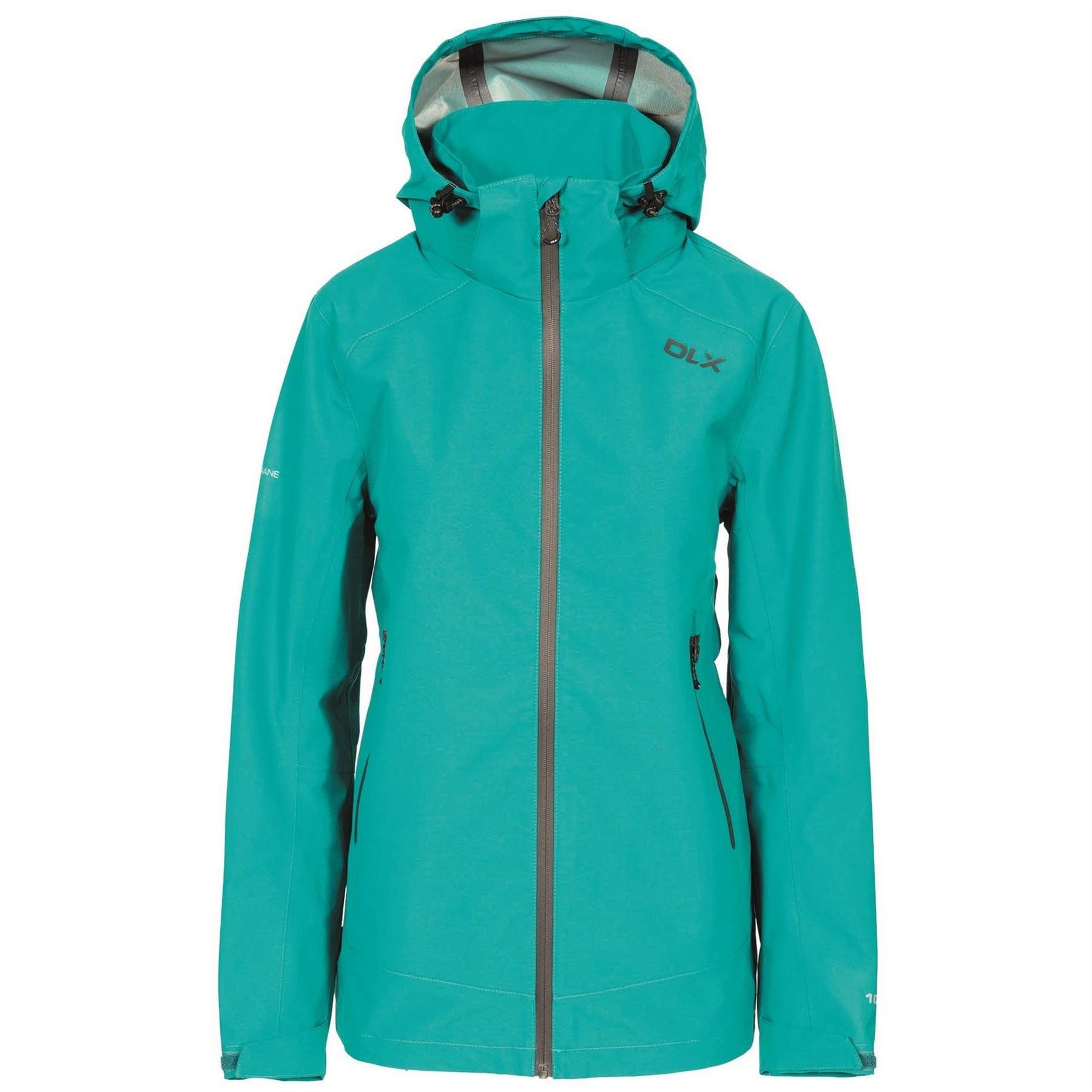 DLX Gayle Hooded Rain Jacket with Zipped Pocket