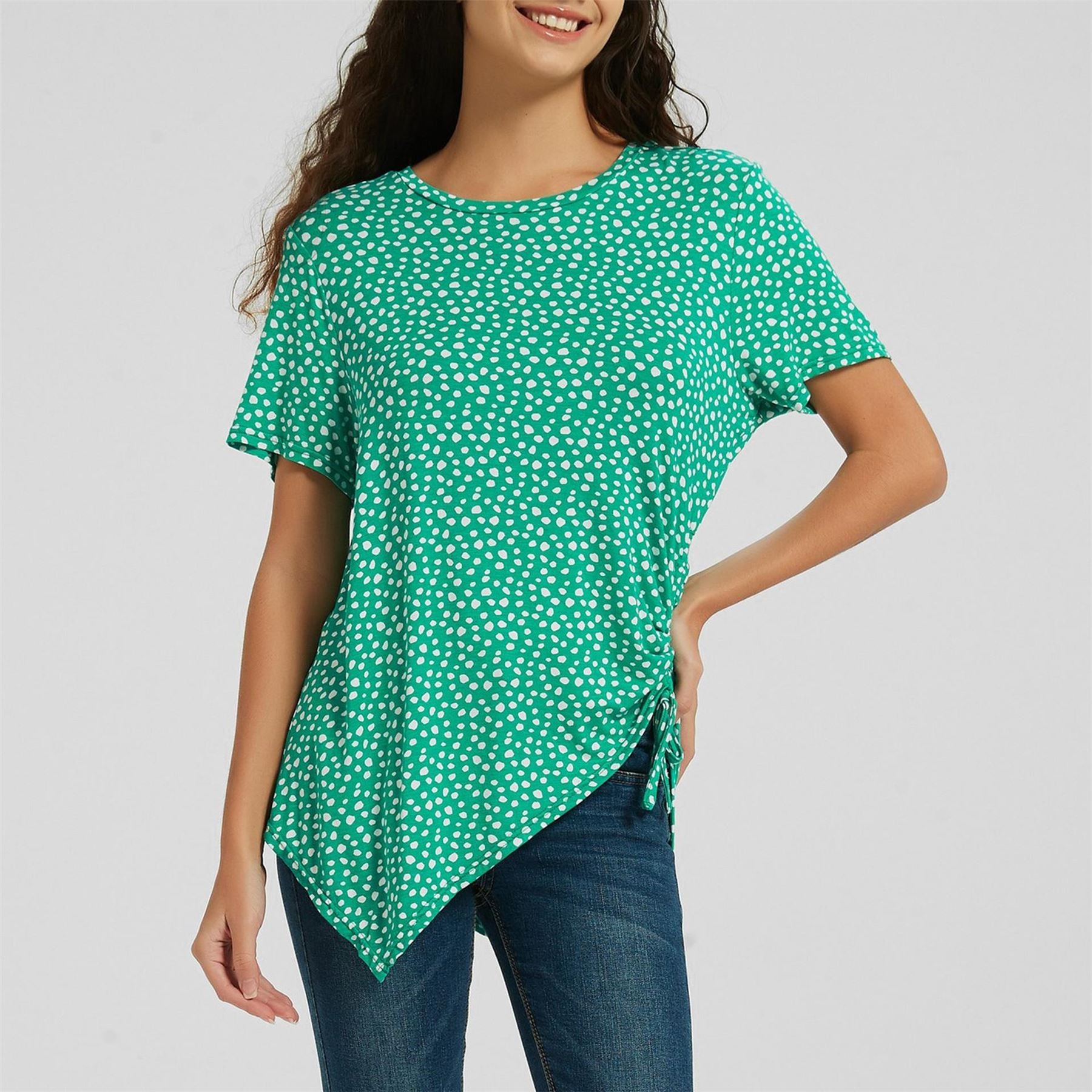 Be You Ruched Regular Fit Crew Neck T-Shirt