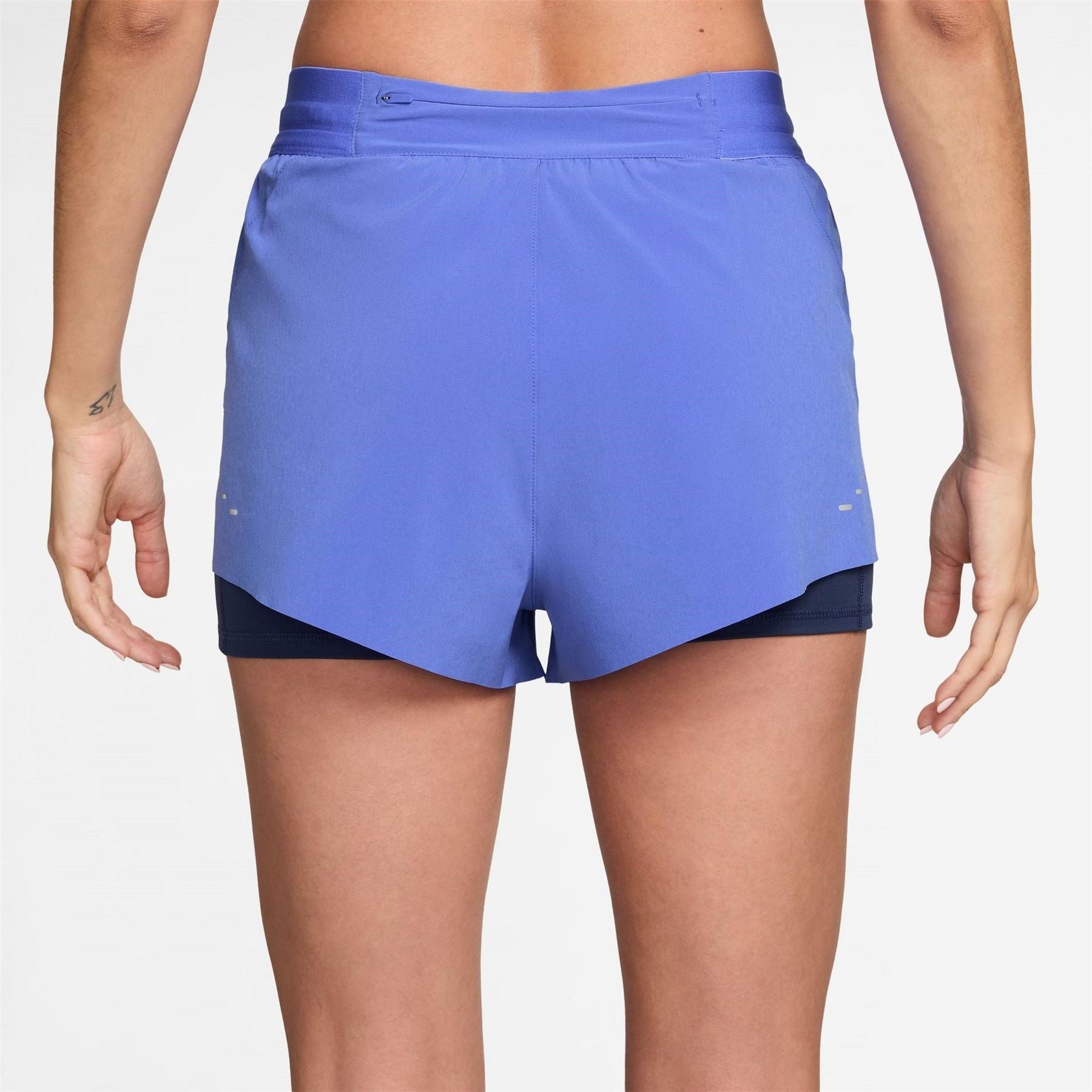 Nike Womens Dri Fit Swift Mid Rise 3 2 In 1 Shorts