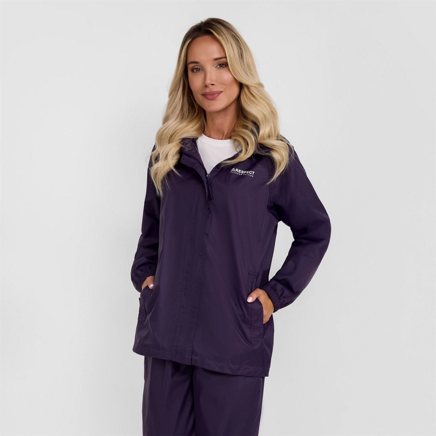 Minoti Women Packaway Waterproof Jacket Purple 36 48