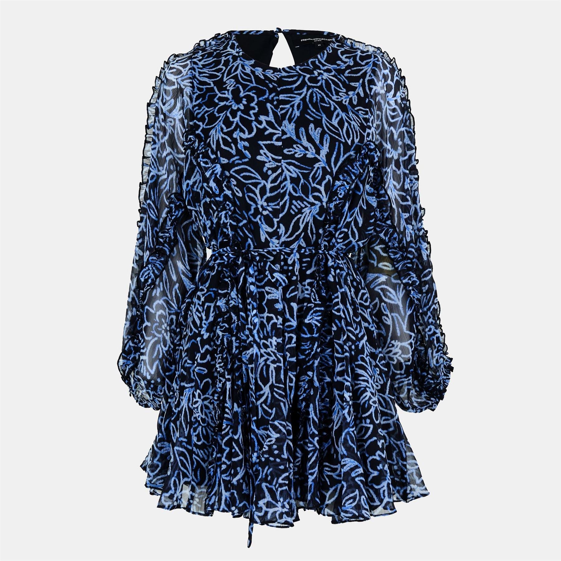 French Connection Connection Crew Neck Mini A-Line Dress