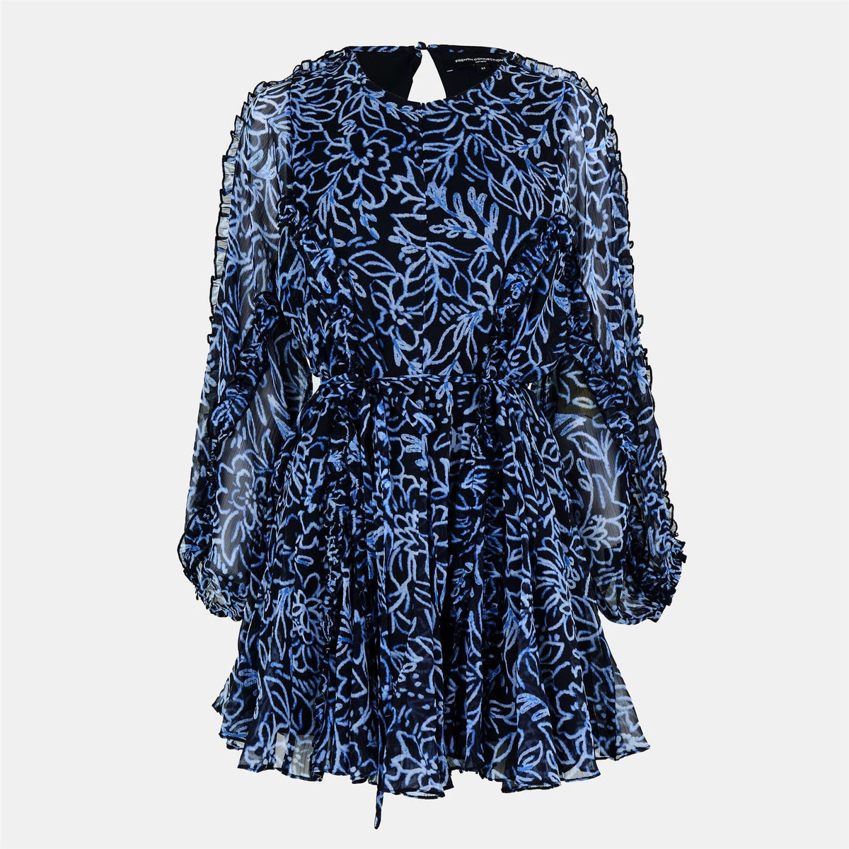 French Connection Connection Crew Neck Mini A-Line Dress
