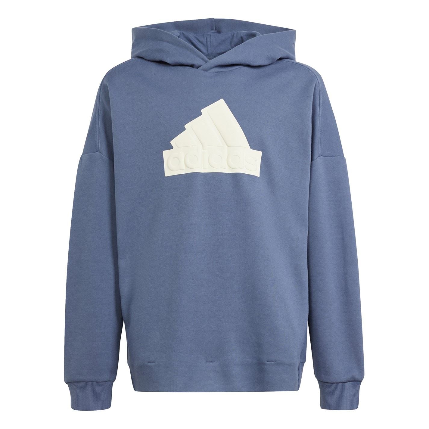 adidas Boys Hooded Neck Drop Shoulder Sweatshirt