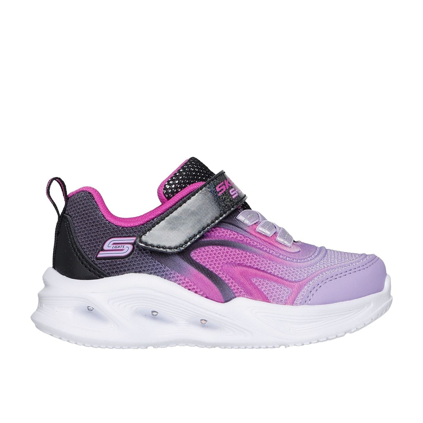 Skechers Lighted Gore  And  Strap Sneaker W Ombr Light Up Trainers Girls