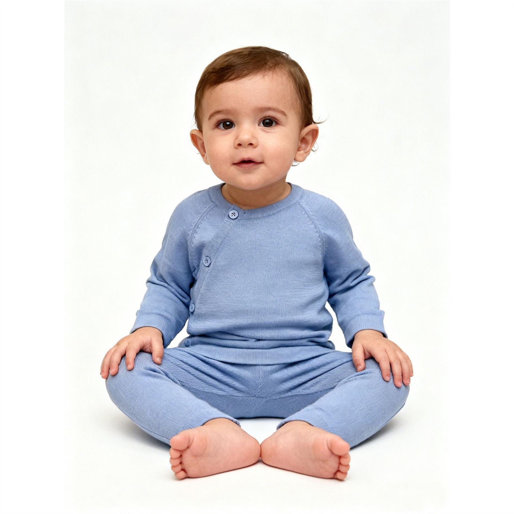 Pretty Green Cotton Long Sleeve Crew Neck Pyjama Set
