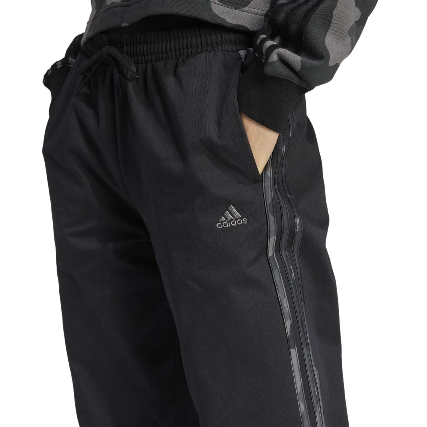 adidas Womens Essentials Camo Print 3 Stripes Twill Trousers