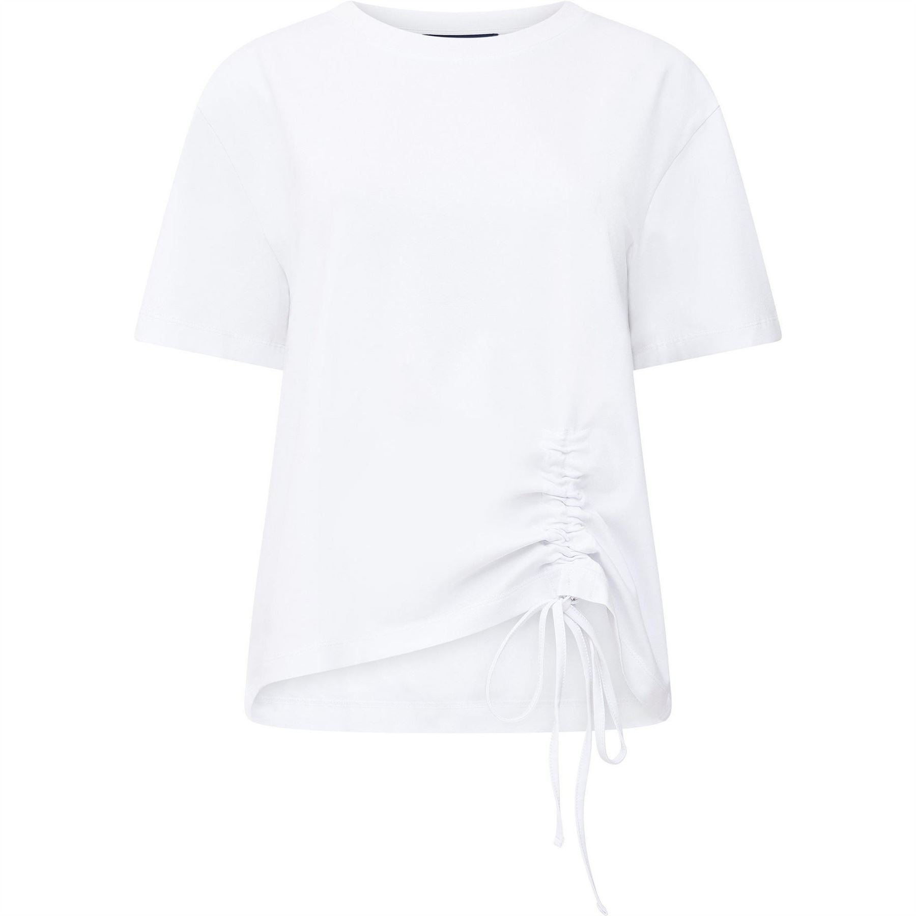 French Connection Cotton Ruched T-Shirt.