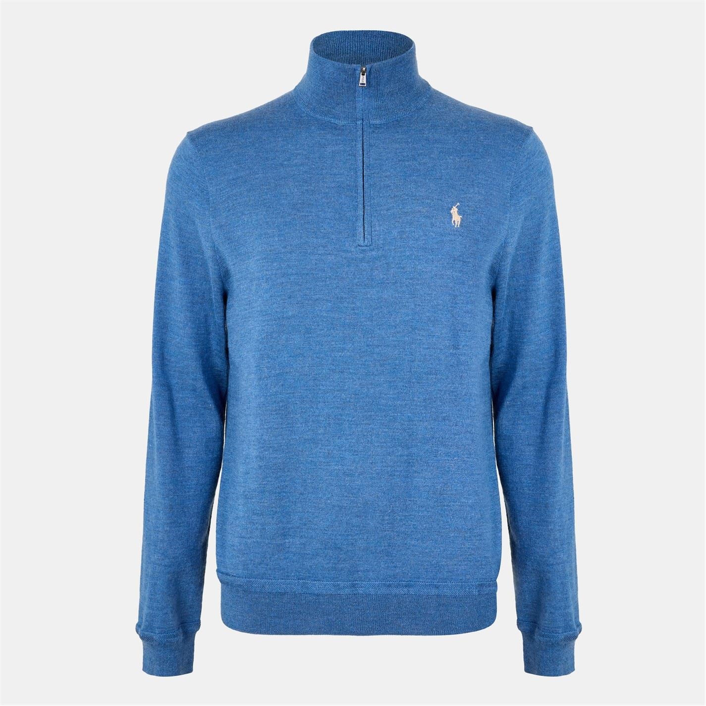 Polo Ralph Lauren Regular Fit Ribbed Collar Zip Neck Sweater
