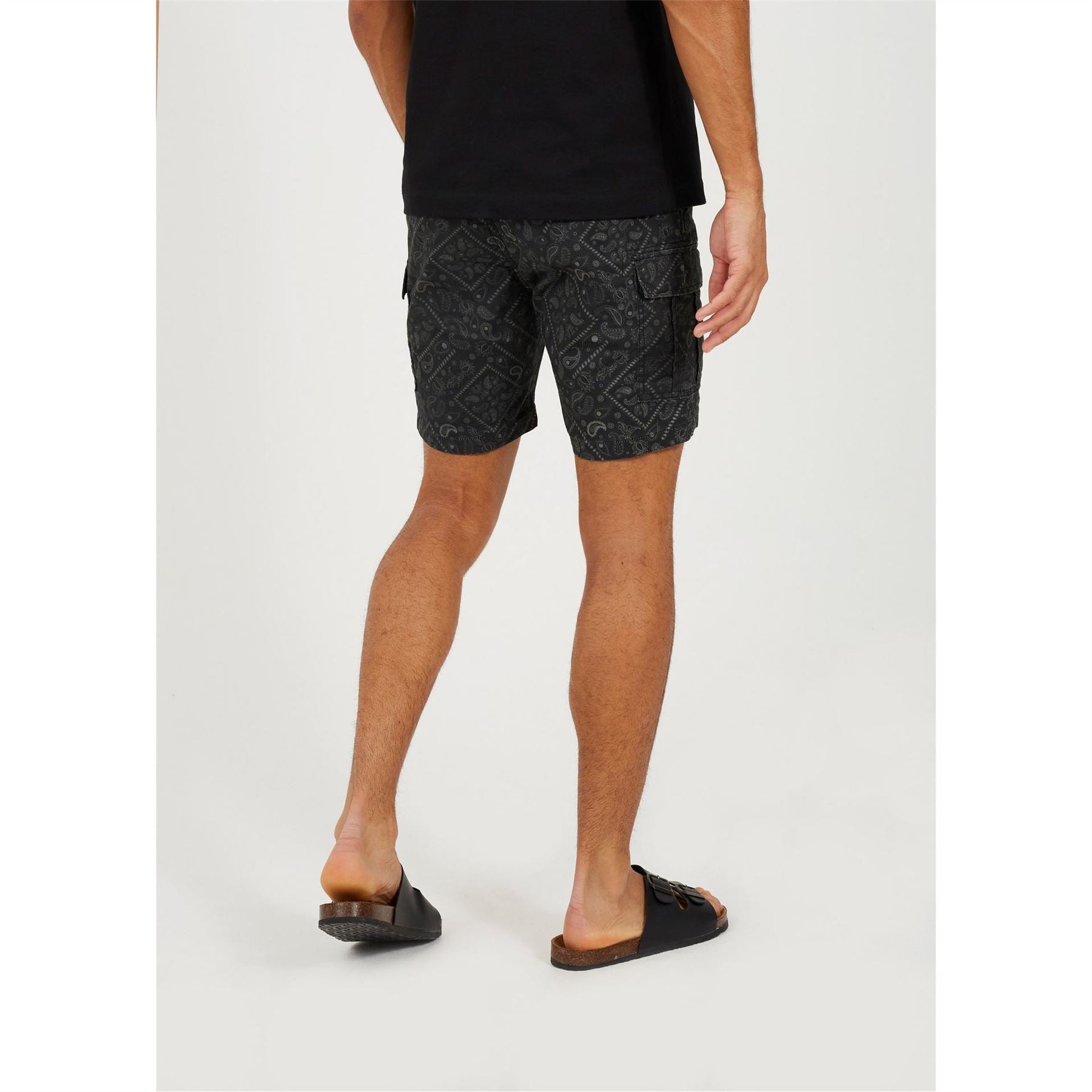 Brave Soul Print Cargo Shorts
