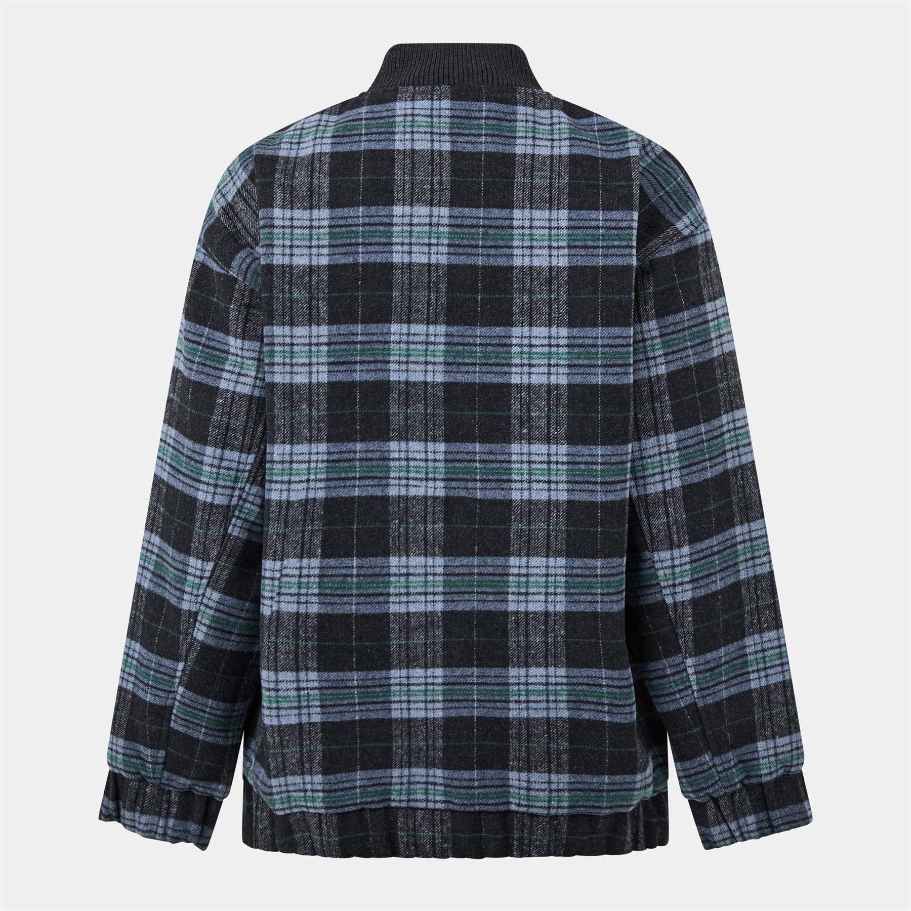 Nobodys Child Plaid Bomber Jacket with Ribbed Cuff