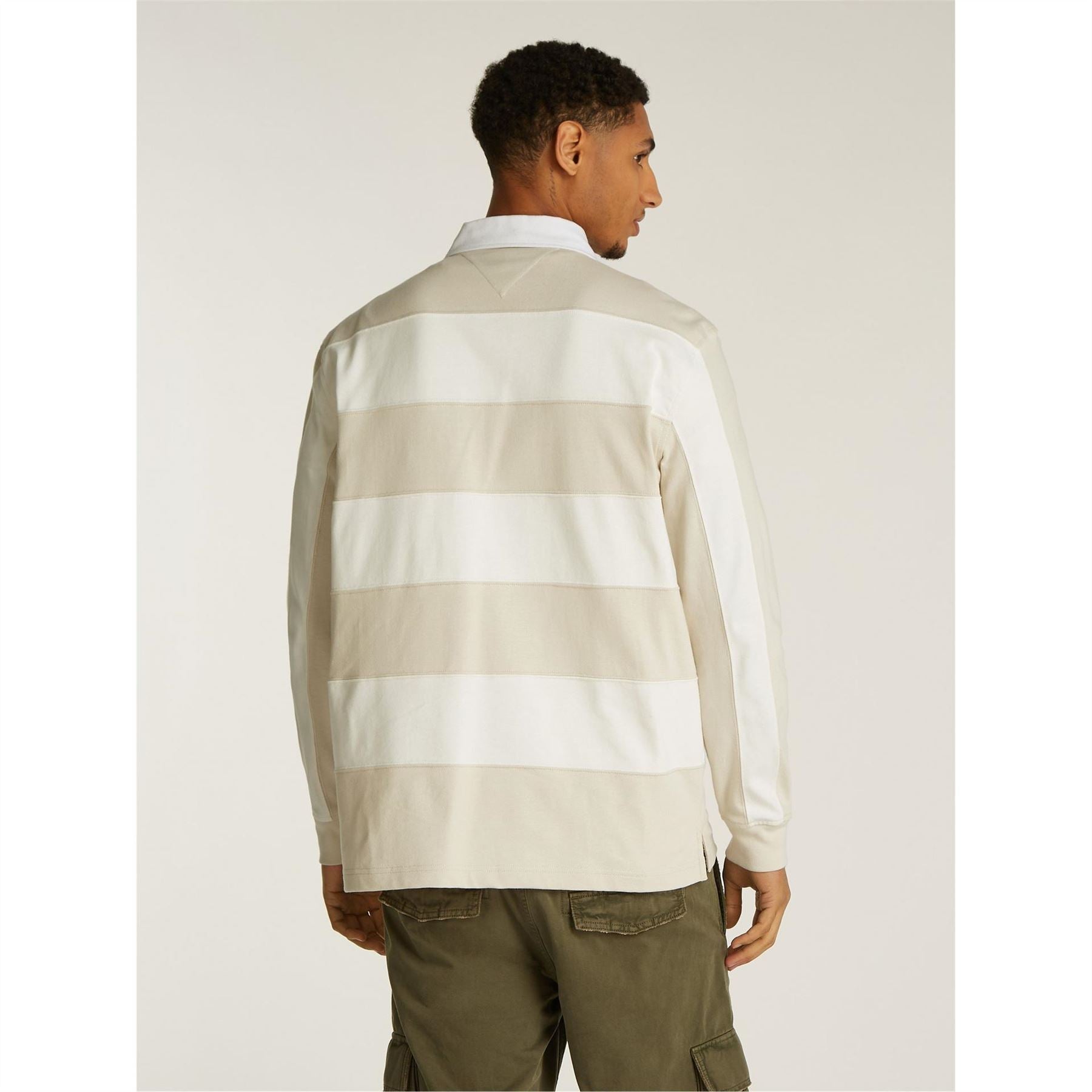 Tommy Jeans Entry Stripe Badge Long Sleeve Rugby Polo Shirt