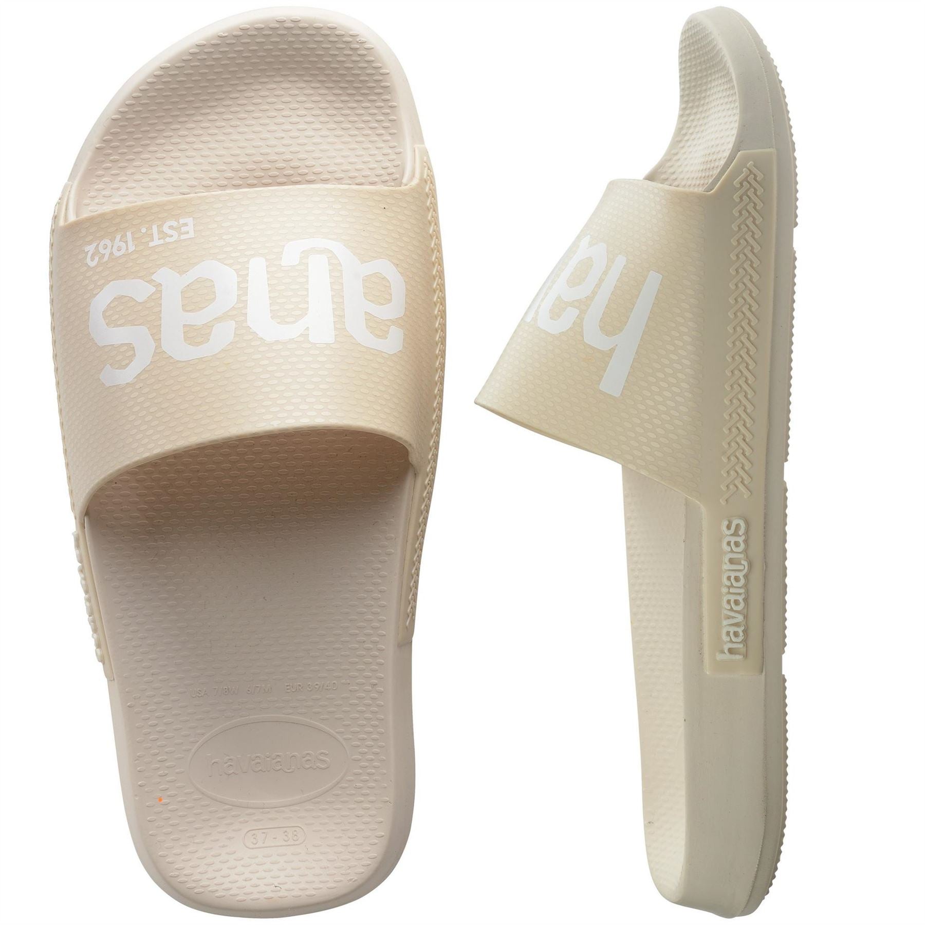 Havaianas Womens Hav. Slide Classic Logomania Black Flip Flops