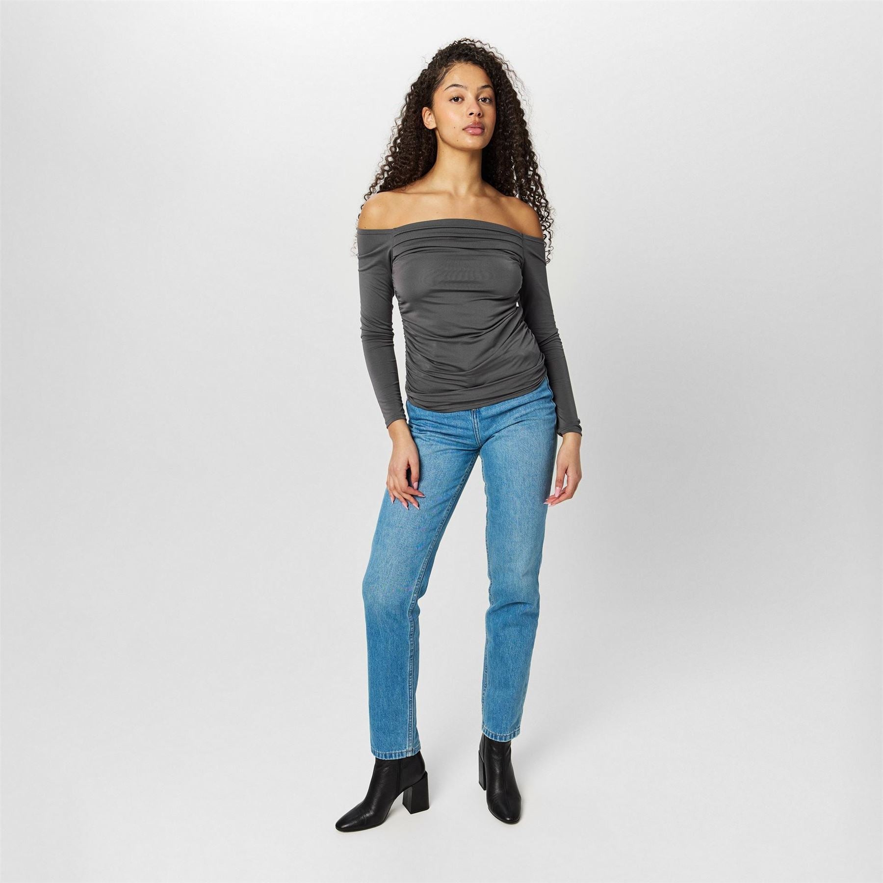 Jack Wills Ruched Long Sleeve T-Shirt