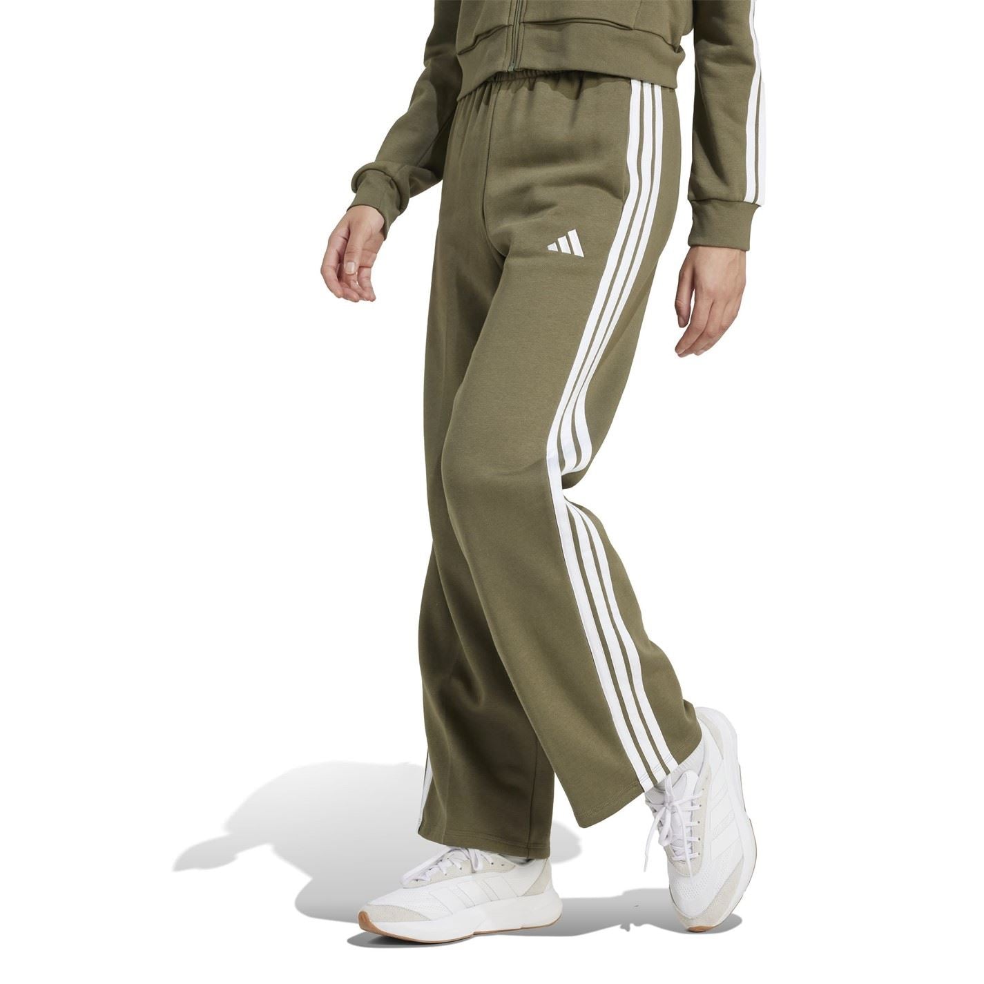 adidas Womens Essentials Wide Leg Fleece Pant