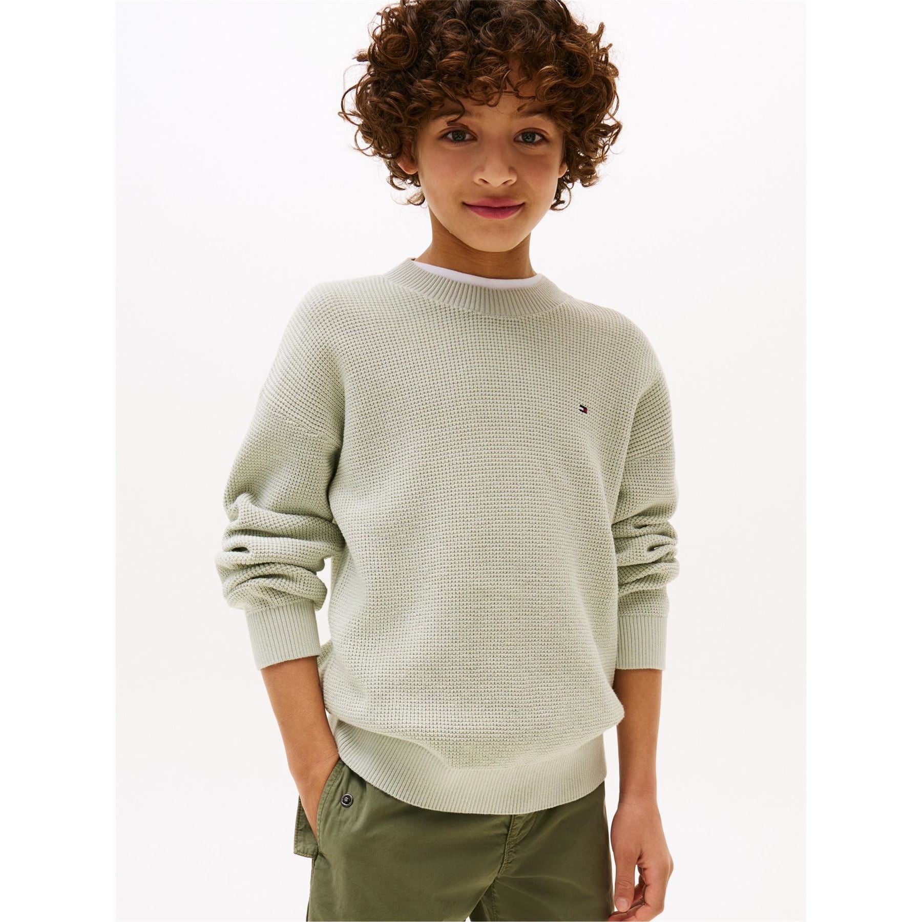 Tommy Hilfiger Small Flag Knitted Crew Neck Jumper