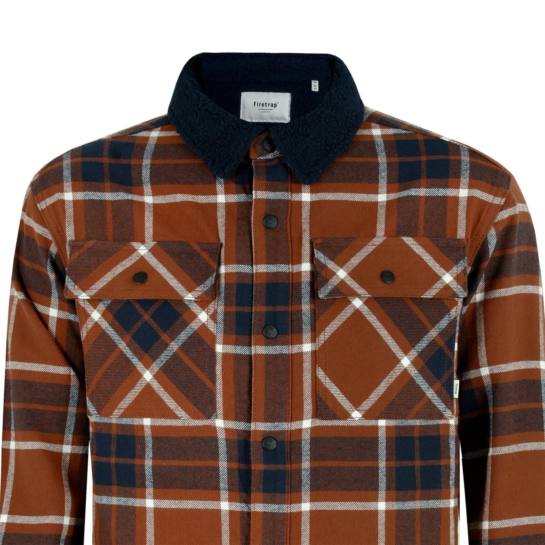 Firetrap Mens Borg Check Overshirt