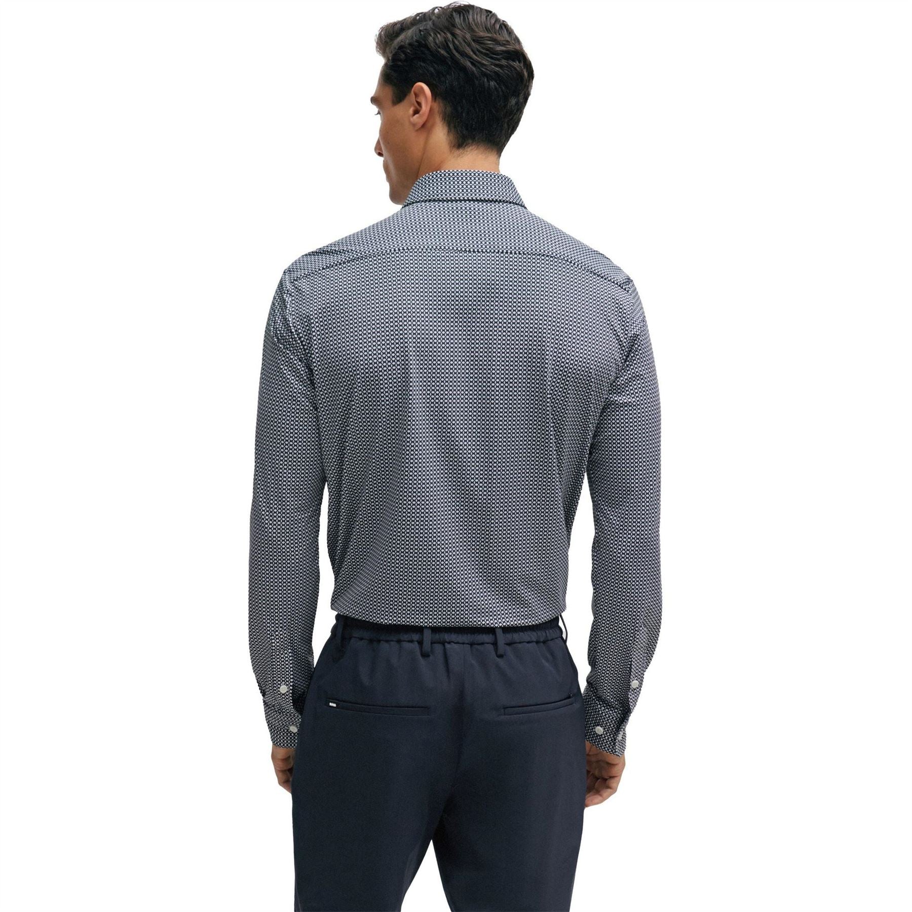 Boss P Roan Kent Patterned Long Sleeve Shirt