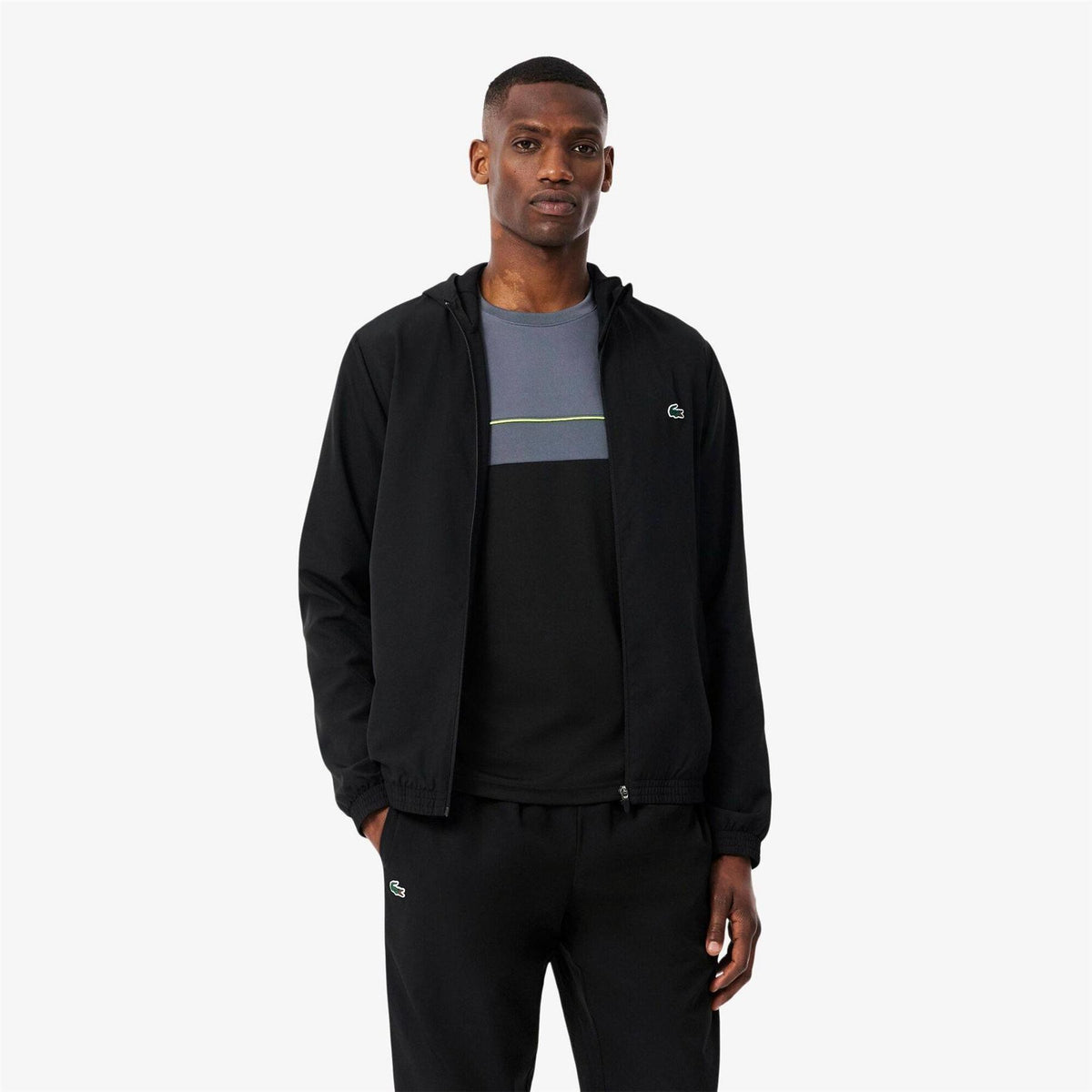 Lacoste Taff Tt Water Repellent Hooded Tracksuit Top