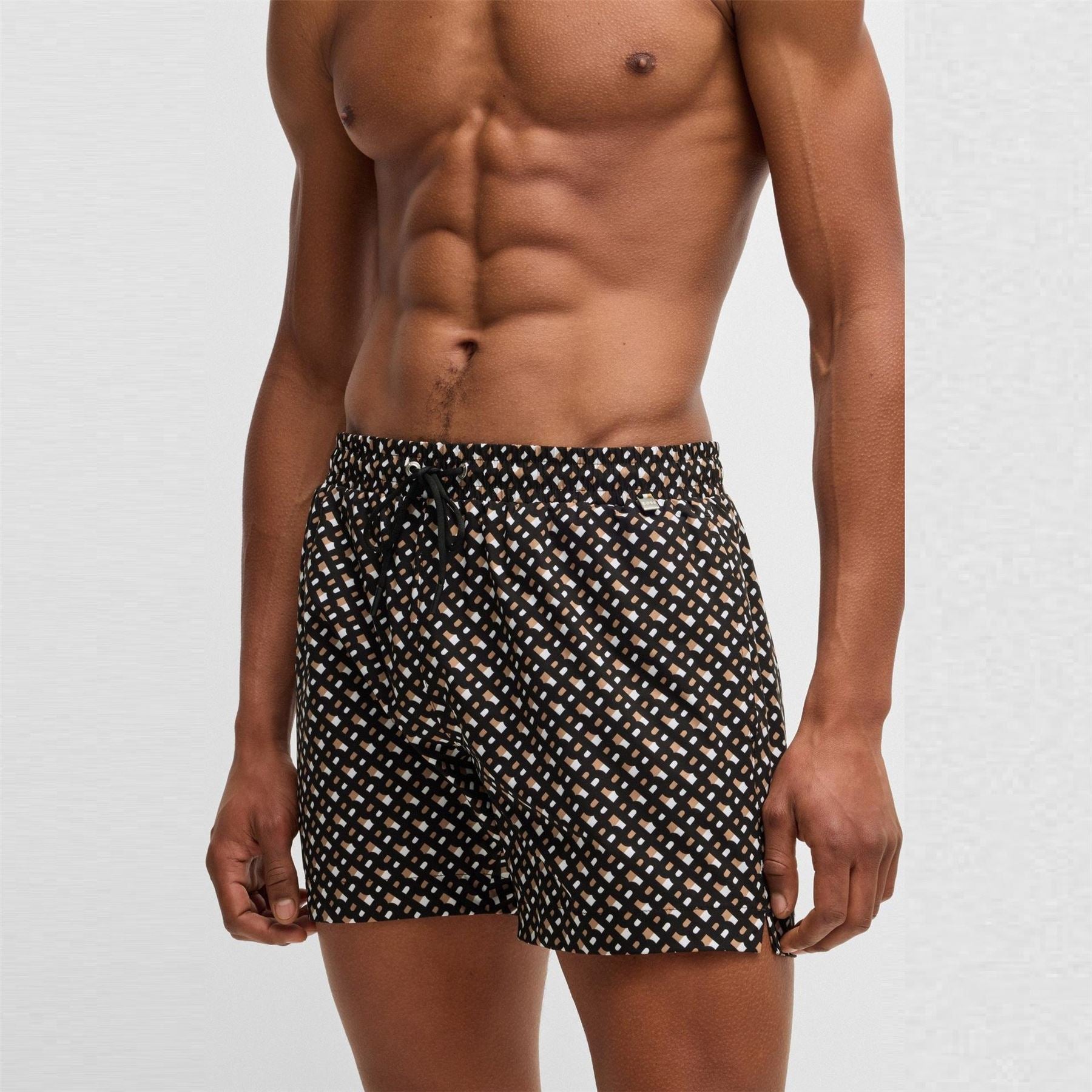Boss Geometric Patterned Swim Short