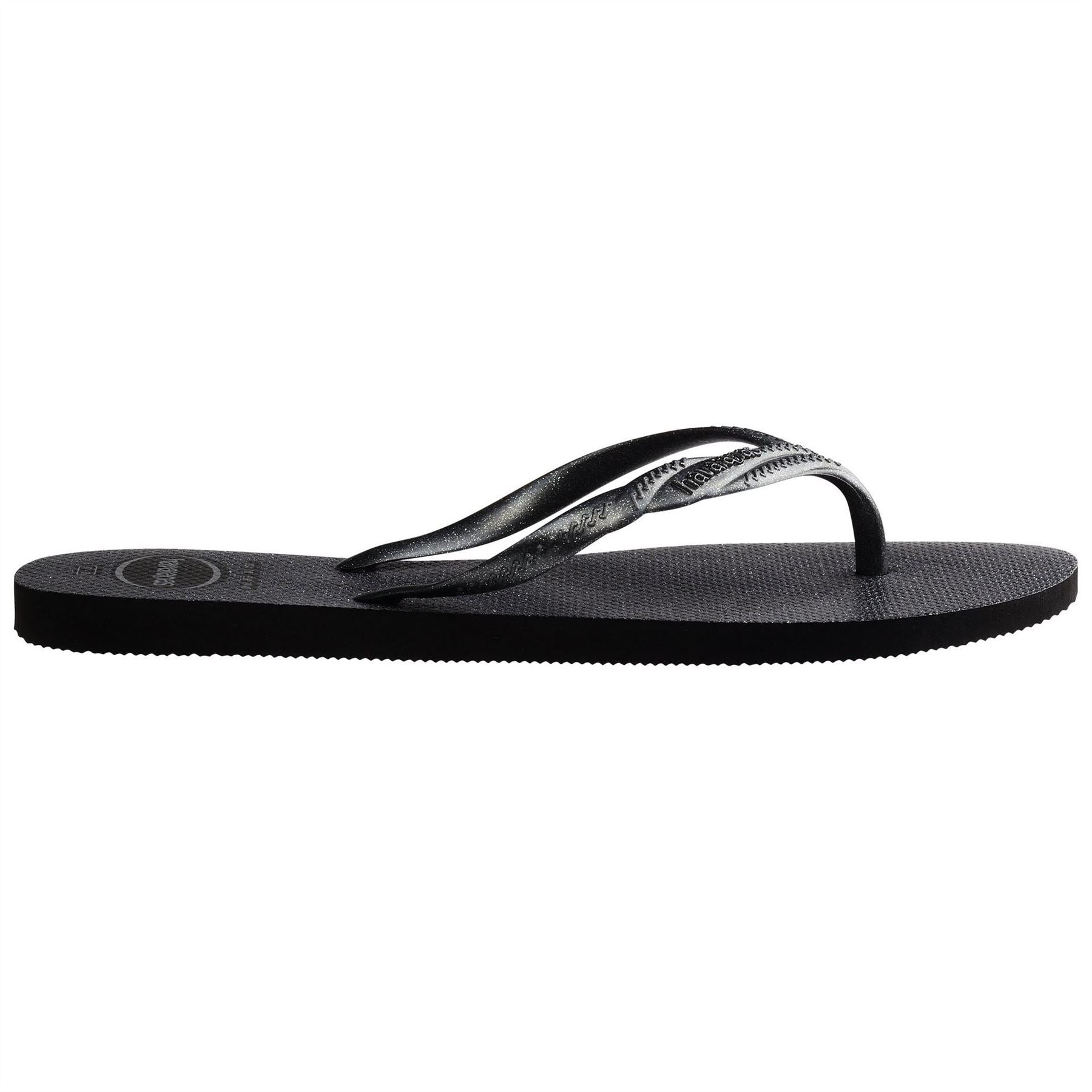 Havaianas Womens Fantasia Gloss Black Grey 35 3 Flip Flops