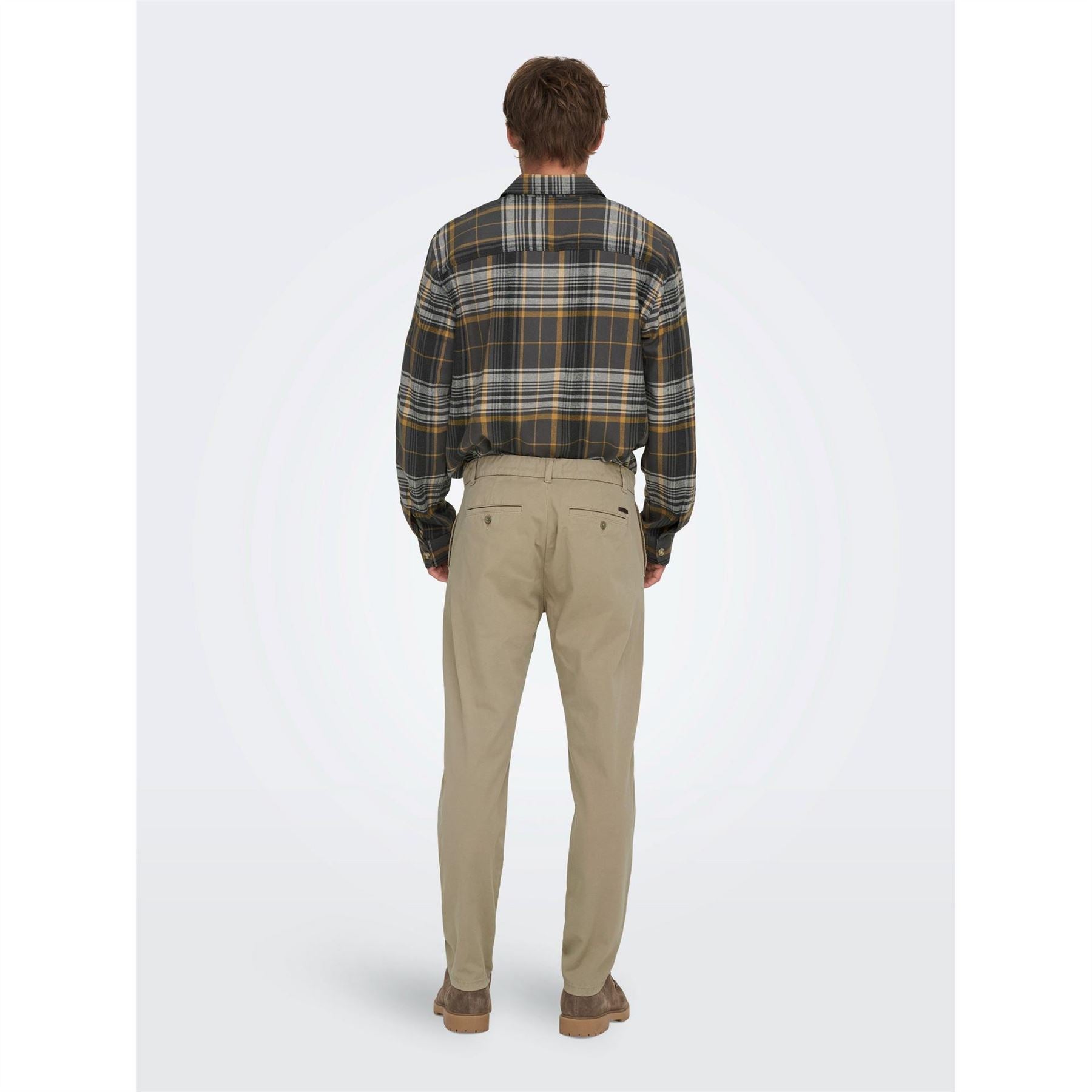 Only Solid Patterned Straight Chinos