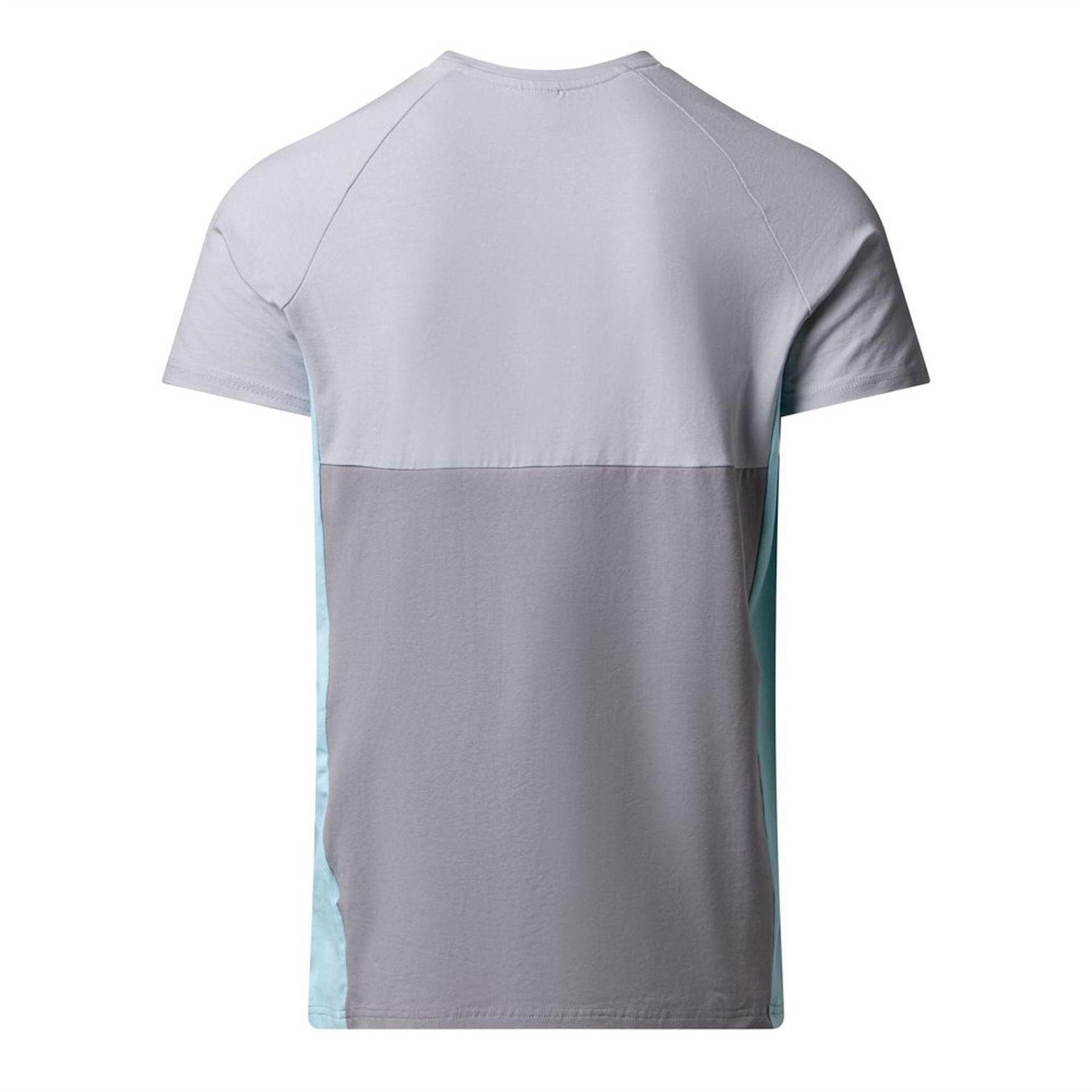Gym King King Contrast Panel Jersey Tee   Urban Grey Light Grey Mint
