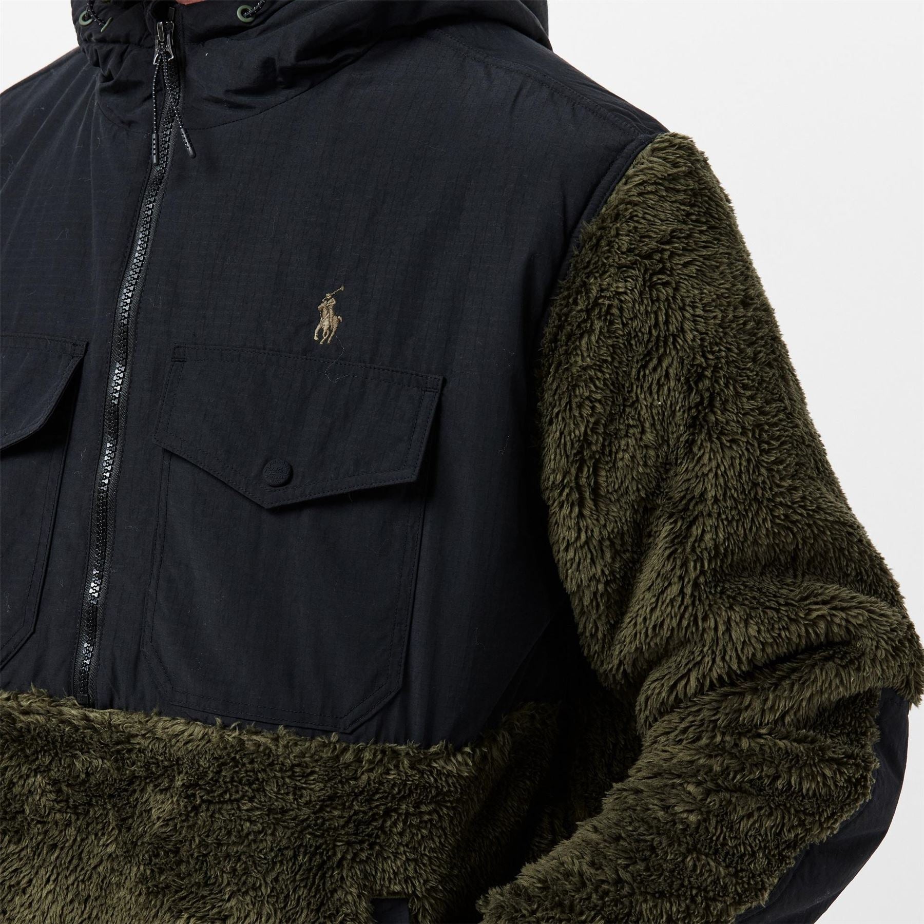 Polo Ralph Lauren Hipile Solid Patterned Full Zipper Hooded Neck Chest Pocket Jacket