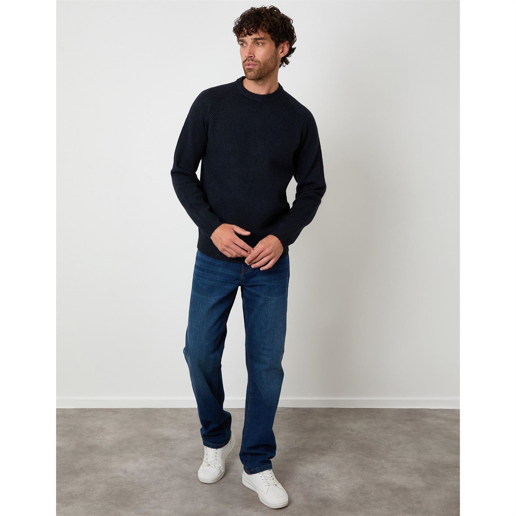 Threadbare Crew Neck Raglan Sleeve Sweater