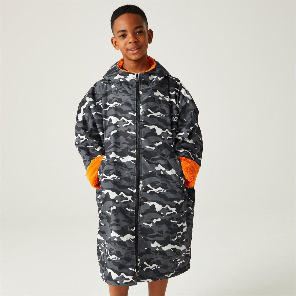 Regatta Kids Fleece Lined Oversized Fit Waterproof Robe