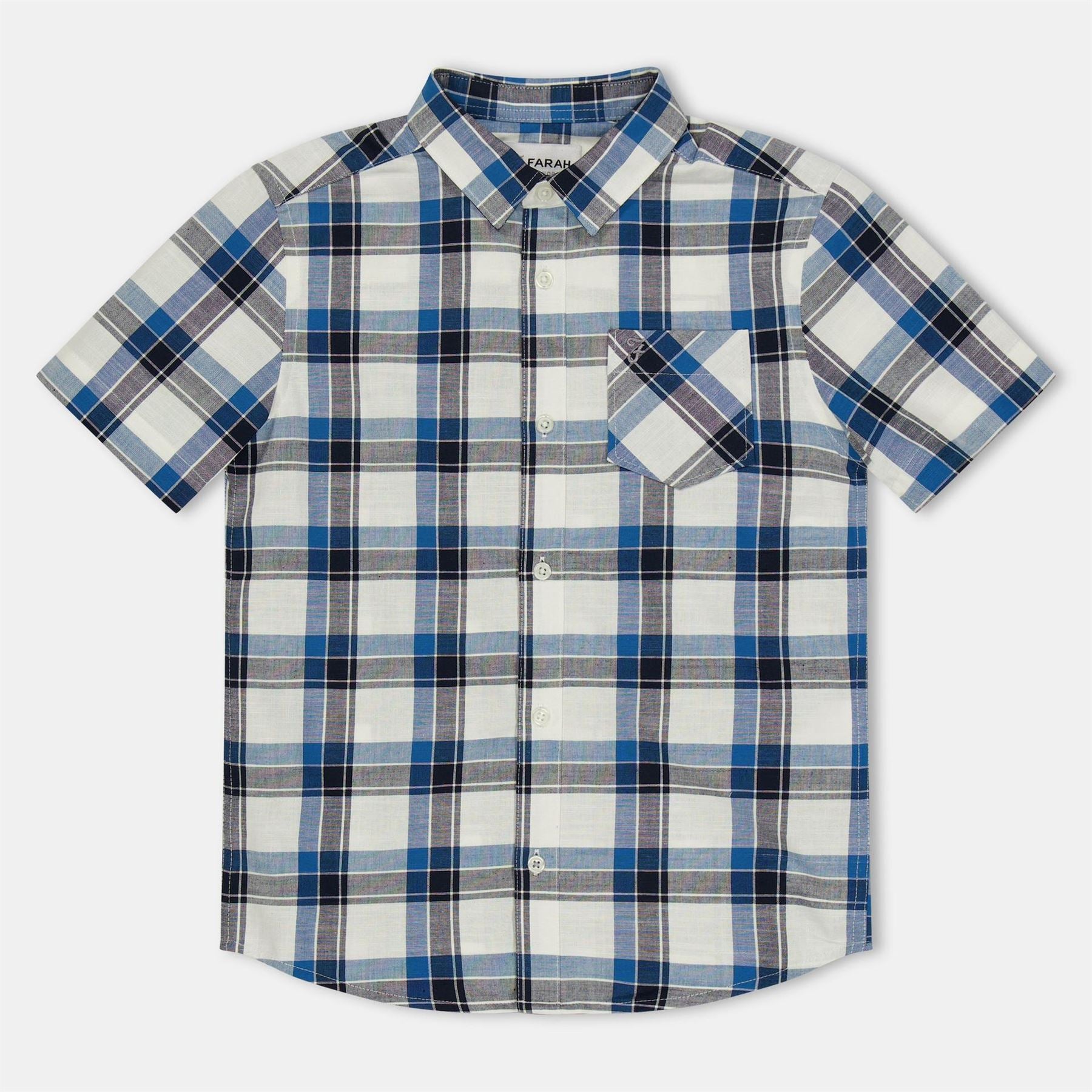 Farah Kids Cotton Short Sleeve Oxford Shirt