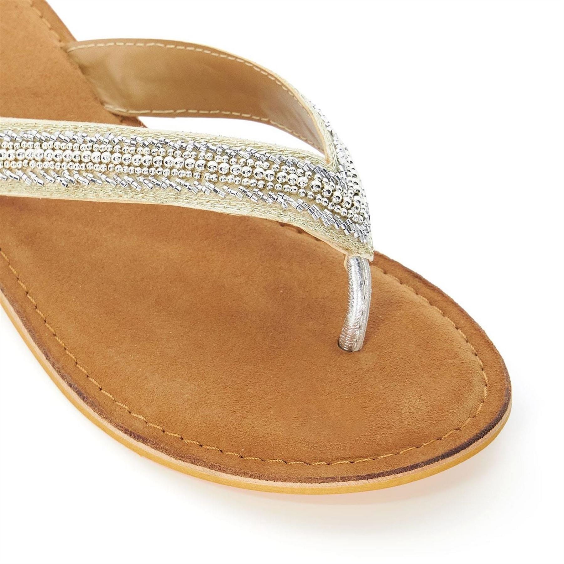 Dune London Beaded Toe Post Sandals