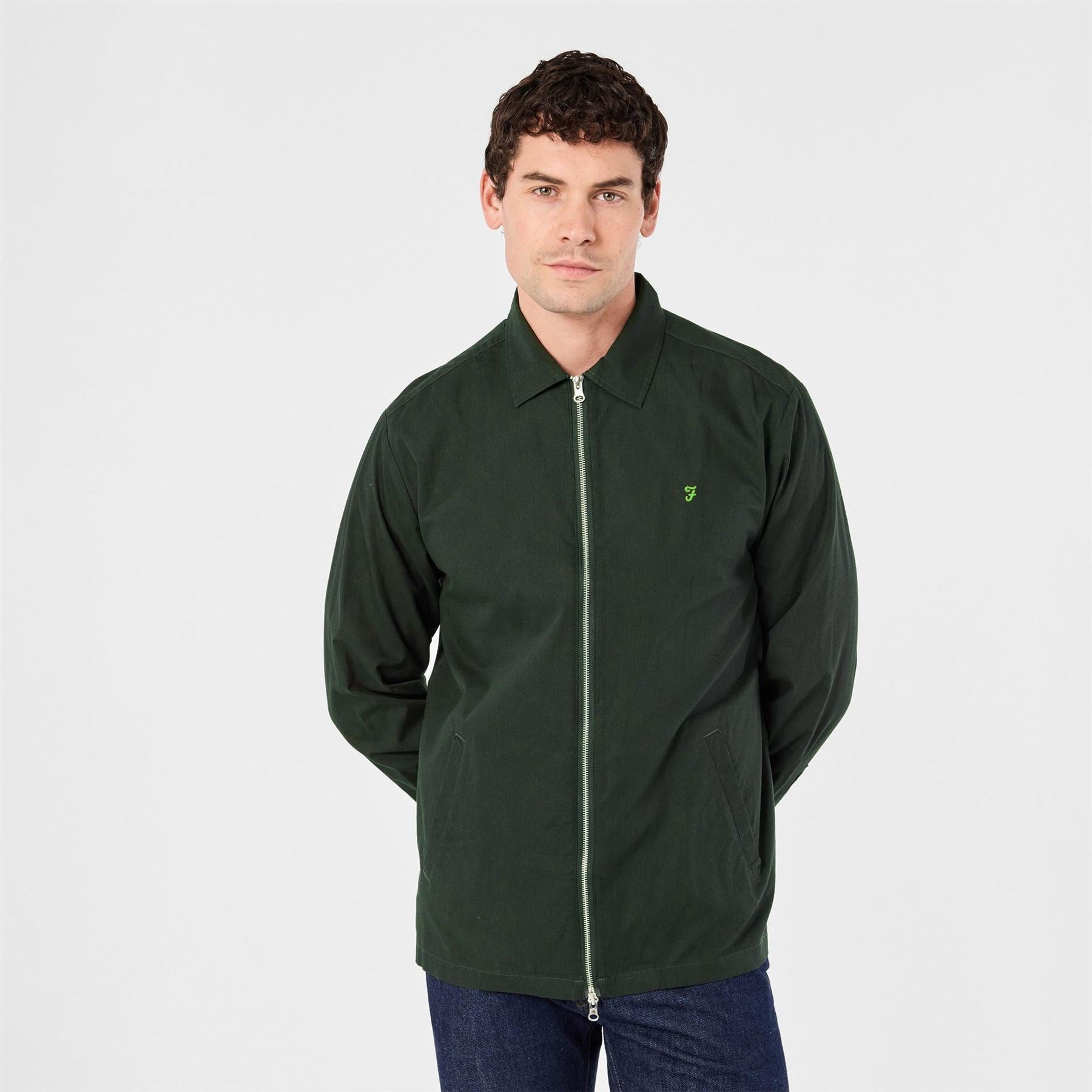 Farah Radley Long Sleeve Zipped Overshirt