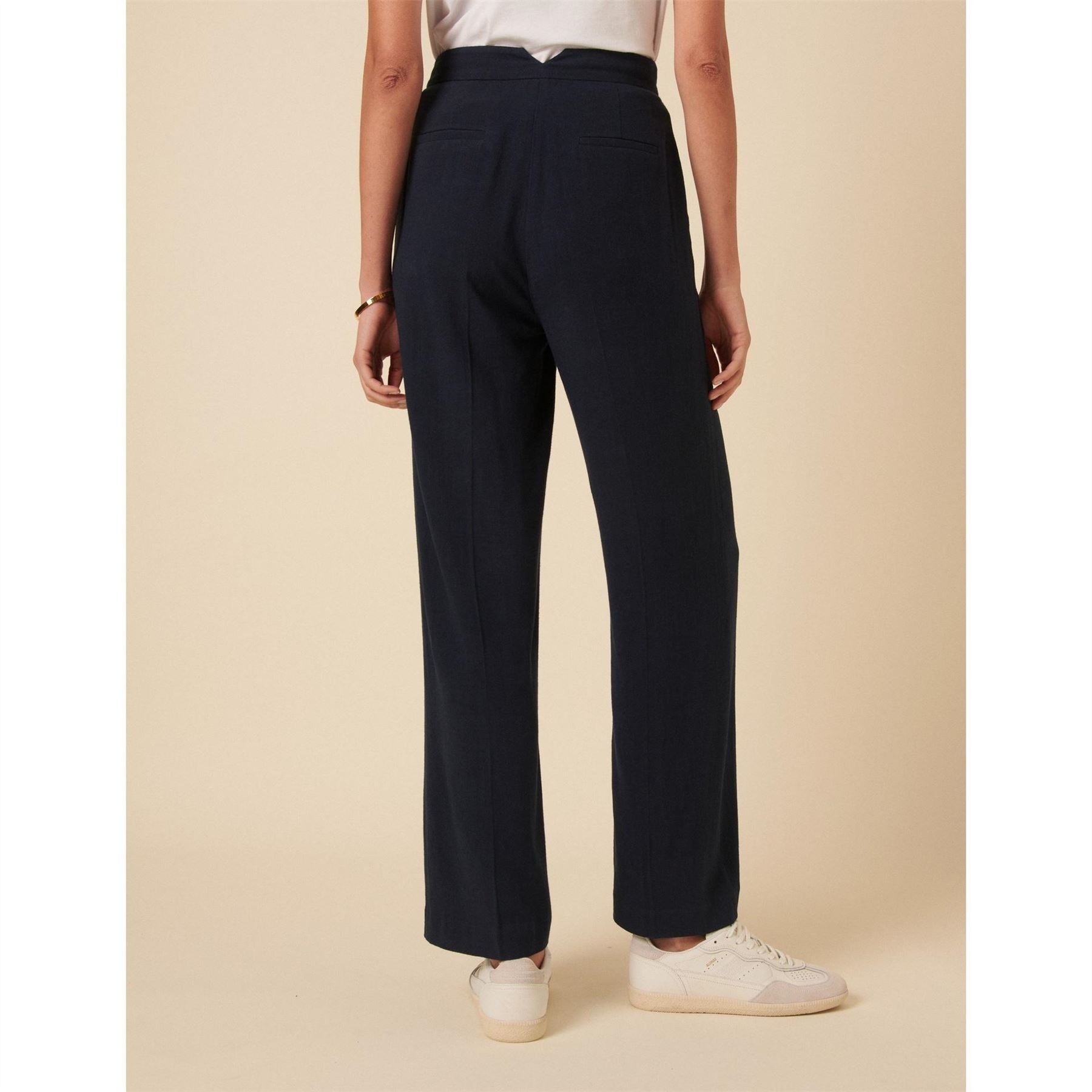 Nobodys Child Solid Patterned Straight Leg Trousers